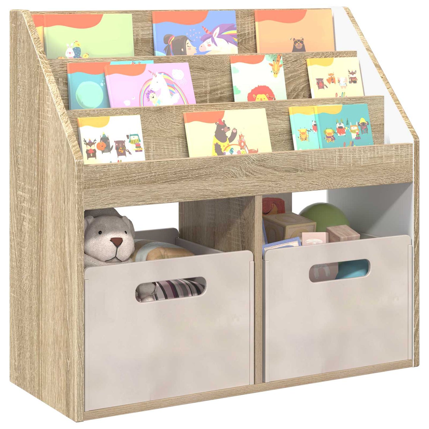 Kinderen Boekenkast met opslag Sonoma Eiken 72,5 x 29,5 x 69 cm is nu te koop bij PeponiXL, paradijselijk wonen!