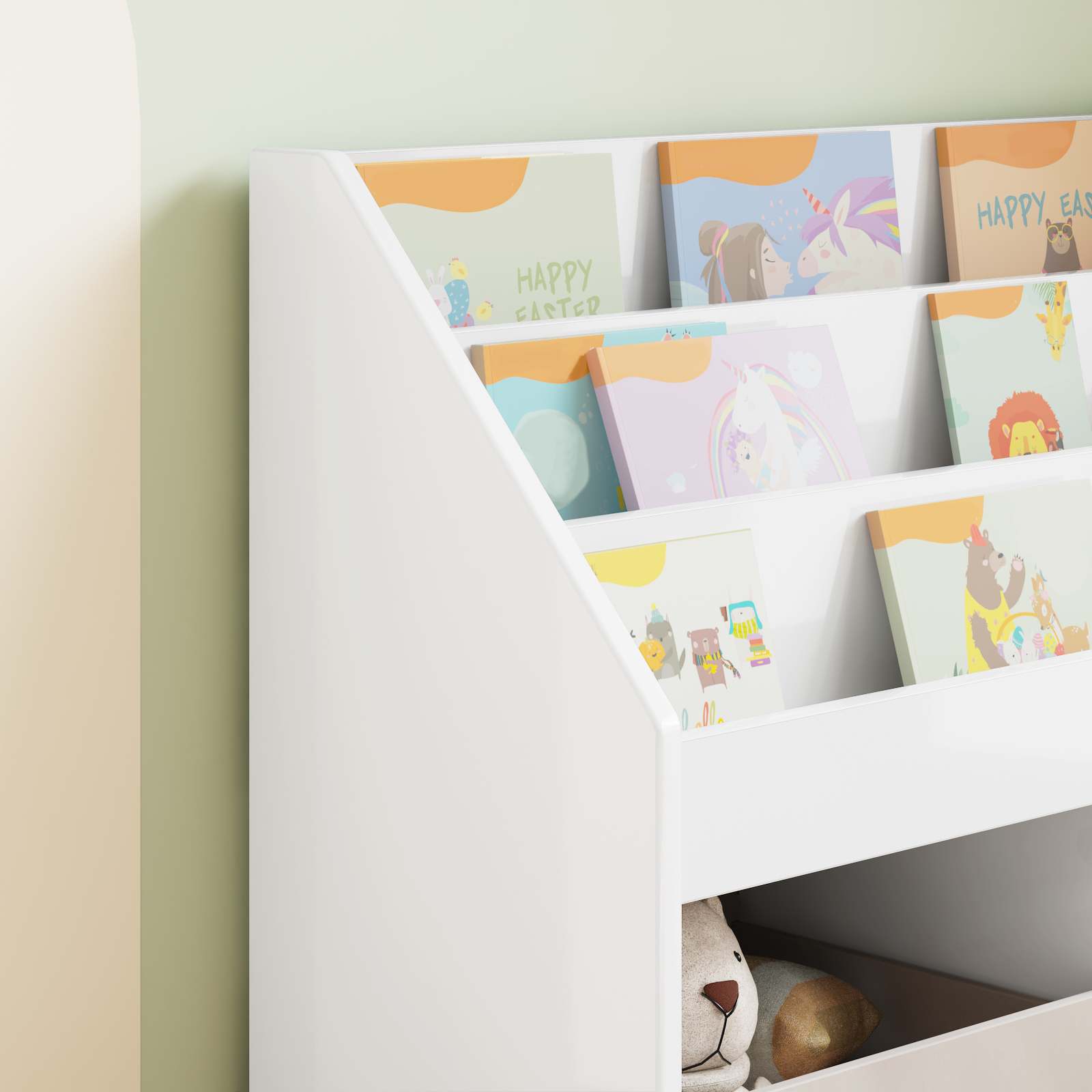 Kinderen Boekenkast Hoogglans wit 72,5 x 29,5 x 69 cm is nu te koop bij PeponiXL, paradijselijk wonen!