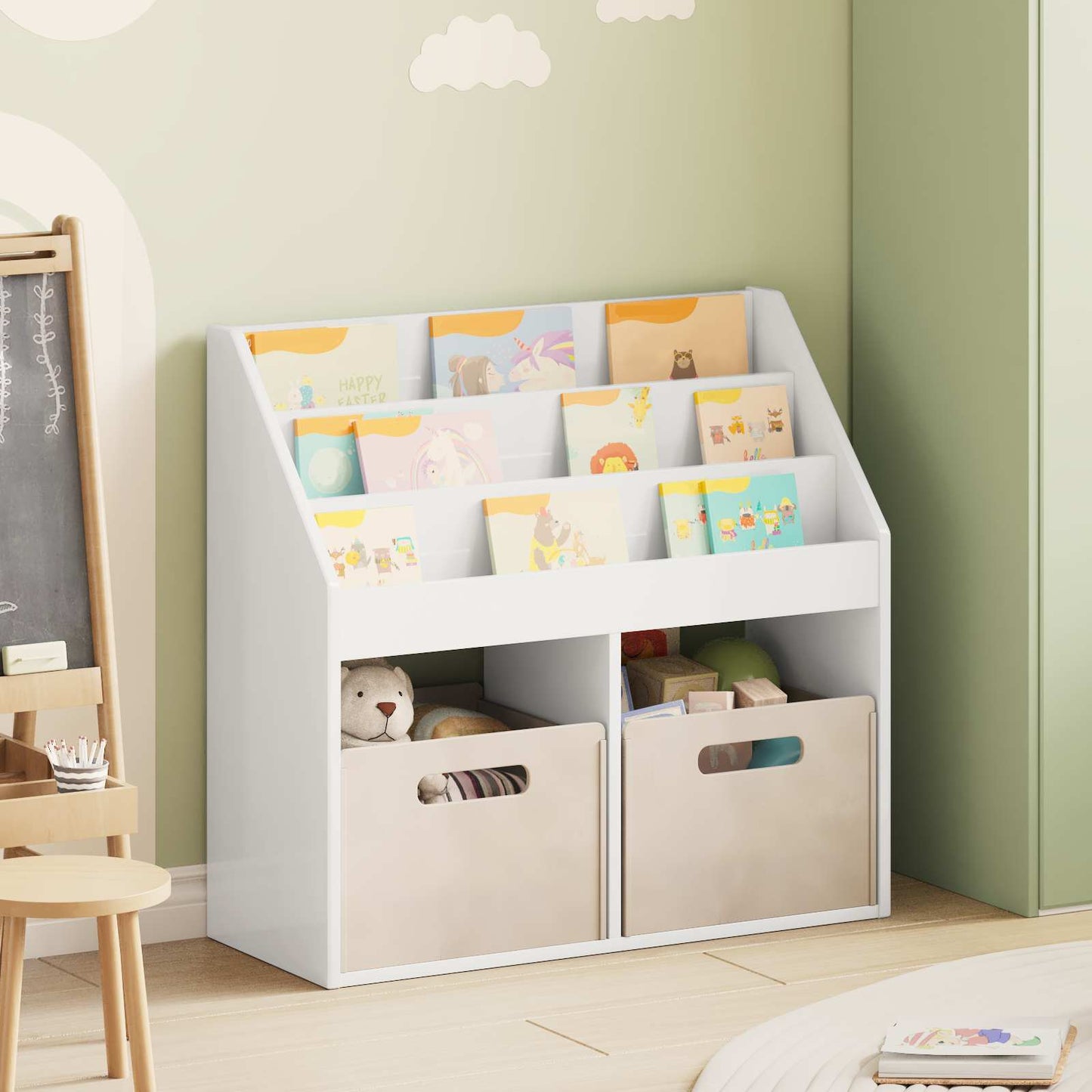 Kinderen Boekenkast Hoogglans wit 72,5 x 29,5 x 69 cm is nu te koop bij PeponiXL, paradijselijk wonen!