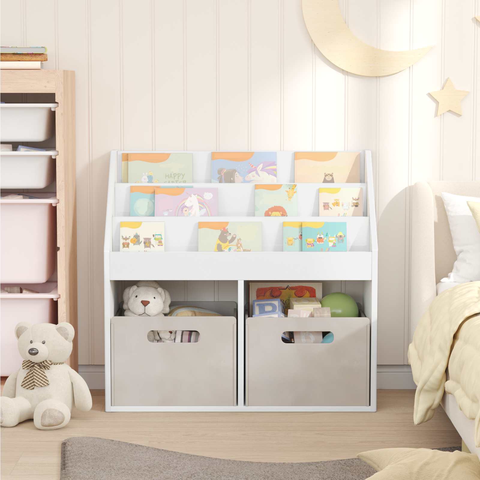 Kinderen Boekenkast Hoogglans wit 72,5 x 29,5 x 69 cm is nu te koop bij PeponiXL, paradijselijk wonen!