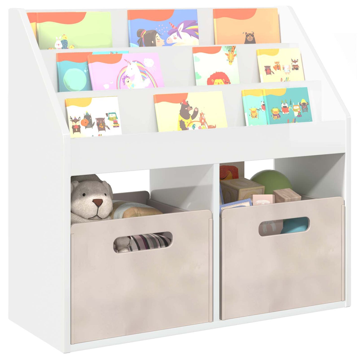 Kinderen Boekenkast Hoogglans wit 72,5 x 29,5 x 69 cm is nu te koop bij PeponiXL, paradijselijk wonen!