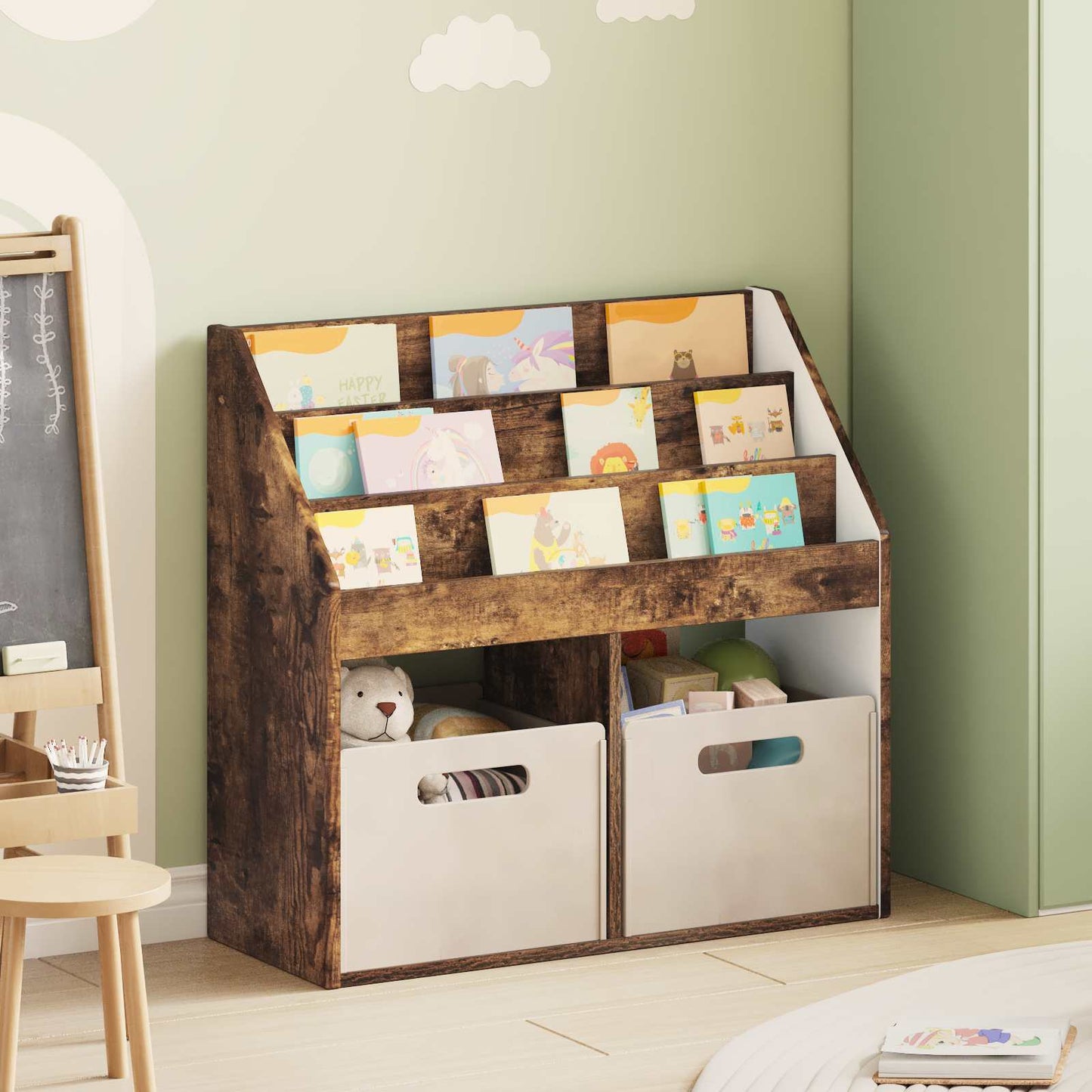 Kinderen Boekenkast Gerookt eiken 72,5 x 29,5 x 69 cm is nu te koop bij PeponiXL, paradijselijk wonen!