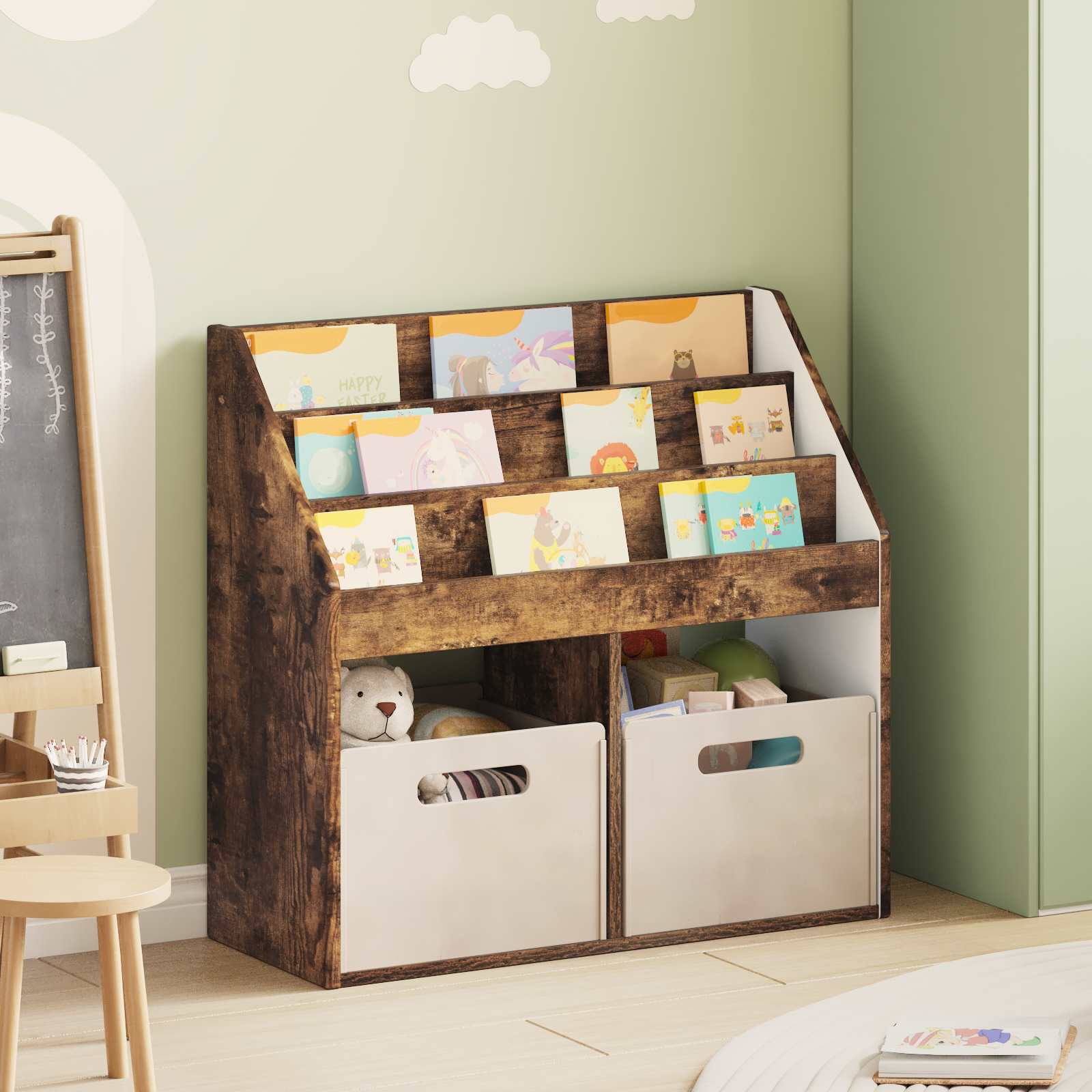 Kinderen Boekenkast Gerookt eiken 72,5 x 29,5 x 69 cm is nu te koop bij PeponiXL, paradijselijk wonen!