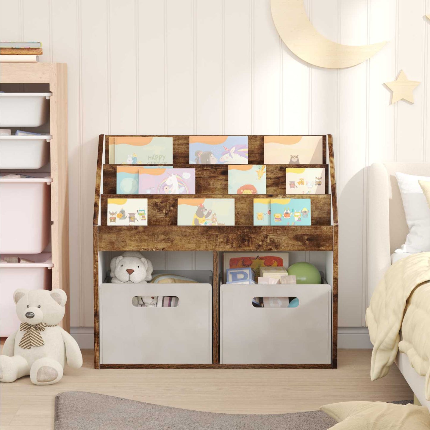 Kinderen Boekenkast Gerookt eiken 72,5 x 29,5 x 69 cm is nu te koop bij PeponiXL, paradijselijk wonen!