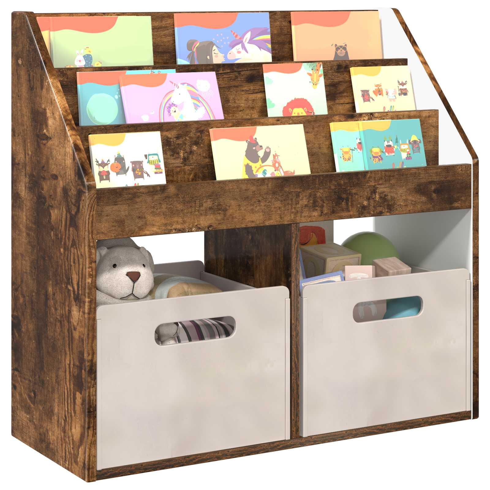 Kinderen Boekenkast Gerookt eiken 72,5 x 29,5 x 69 cm is nu te koop bij PeponiXL, paradijselijk wonen!