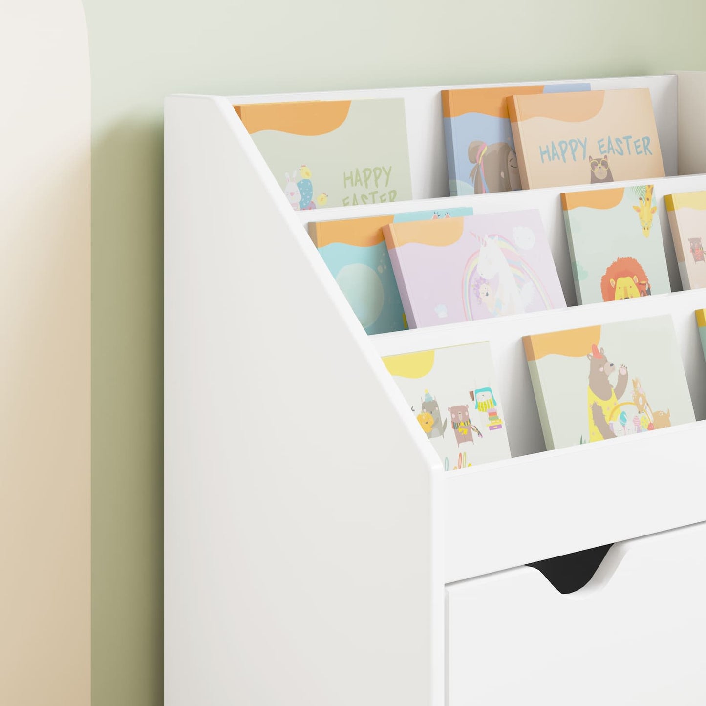 Kinderen Boekenkast met lade Wit 60 x 29,5 x 69 cm Bewerkt hout is nu te koop bij PeponiXL, paradijselijk wonen!