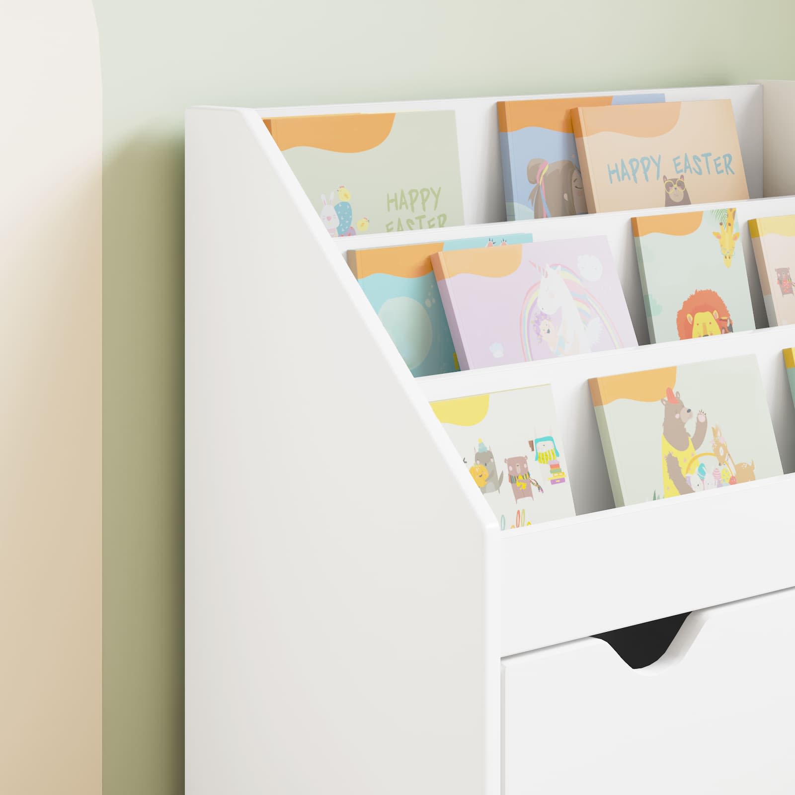 Kinderen Boekenkast met lade Wit 60 x 29,5 x 69 cm Bewerkt hout is nu te koop bij PeponiXL, paradijselijk wonen!