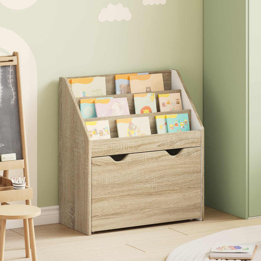 Kinderen Boekenkast Sonoma Eiken 60 x 29,5 x 69 cm Bewerkt hout is nu te koop bij PeponiXL, paradijselijk wonen!
