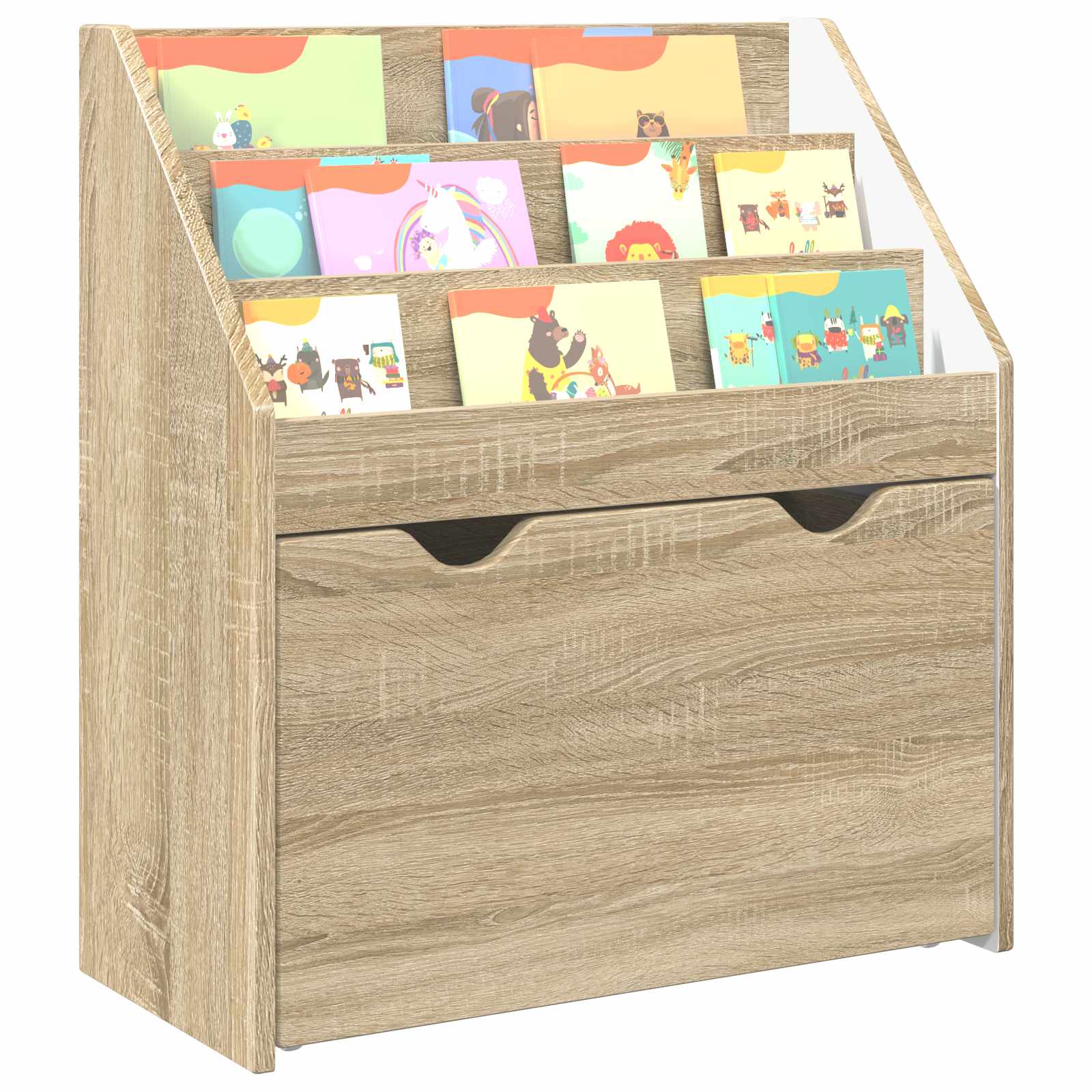 Kinderen Boekenkast Sonoma Eiken 60 x 29,5 x 69 cm Bewerkt hout is nu te koop bij PeponiXL, paradijselijk wonen!
