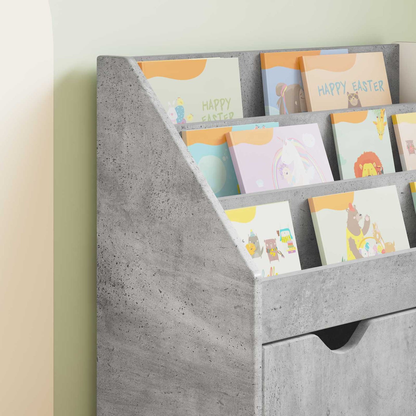 Kinderen Boekenkast Beton Grijs 60 x 29,5 x 69 cm Bewerkt hout is nu te koop bij PeponiXL, paradijselijk wonen!
