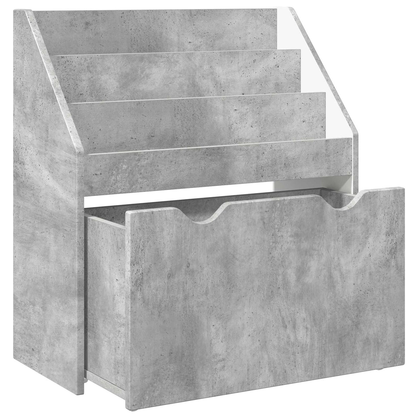 Kinderen Boekenkast Beton Grijs 60 x 29,5 x 69 cm Bewerkt hout is nu te koop bij PeponiXL, paradijselijk wonen!