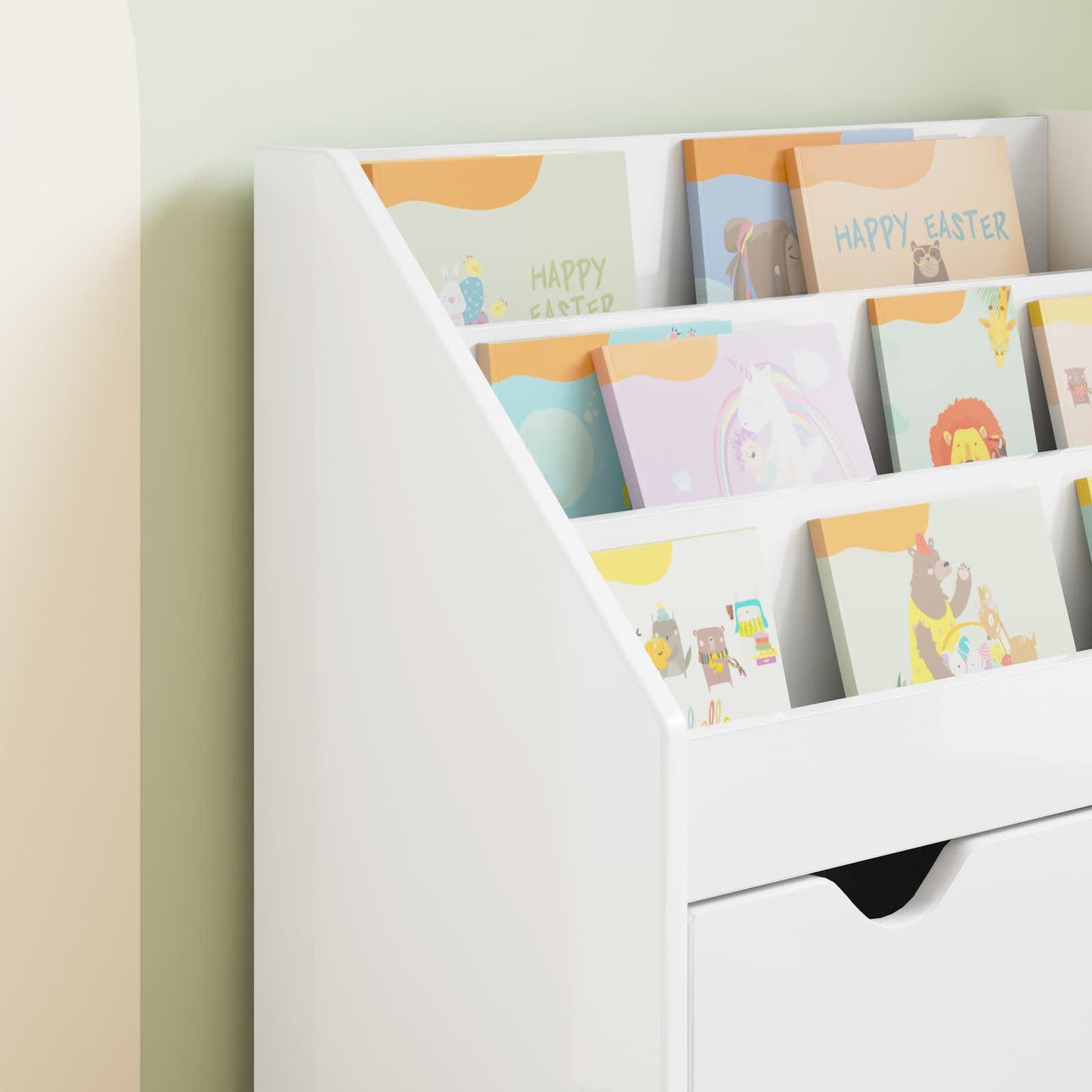 Kinderen Boekenkast met lade Hoogglans wit 60 x 29,5 x 69 cm is nu te koop bij PeponiXL, paradijselijk wonen!