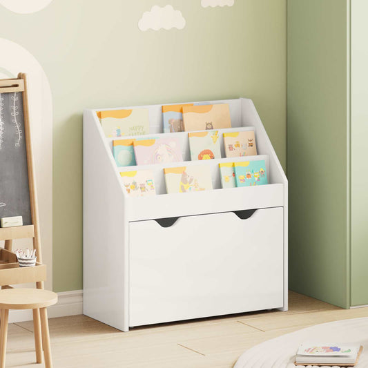 Kinderen Boekenkast met lade Hoogglans wit 60 x 29,5 x 69 cm is nu te koop bij PeponiXL, paradijselijk wonen!