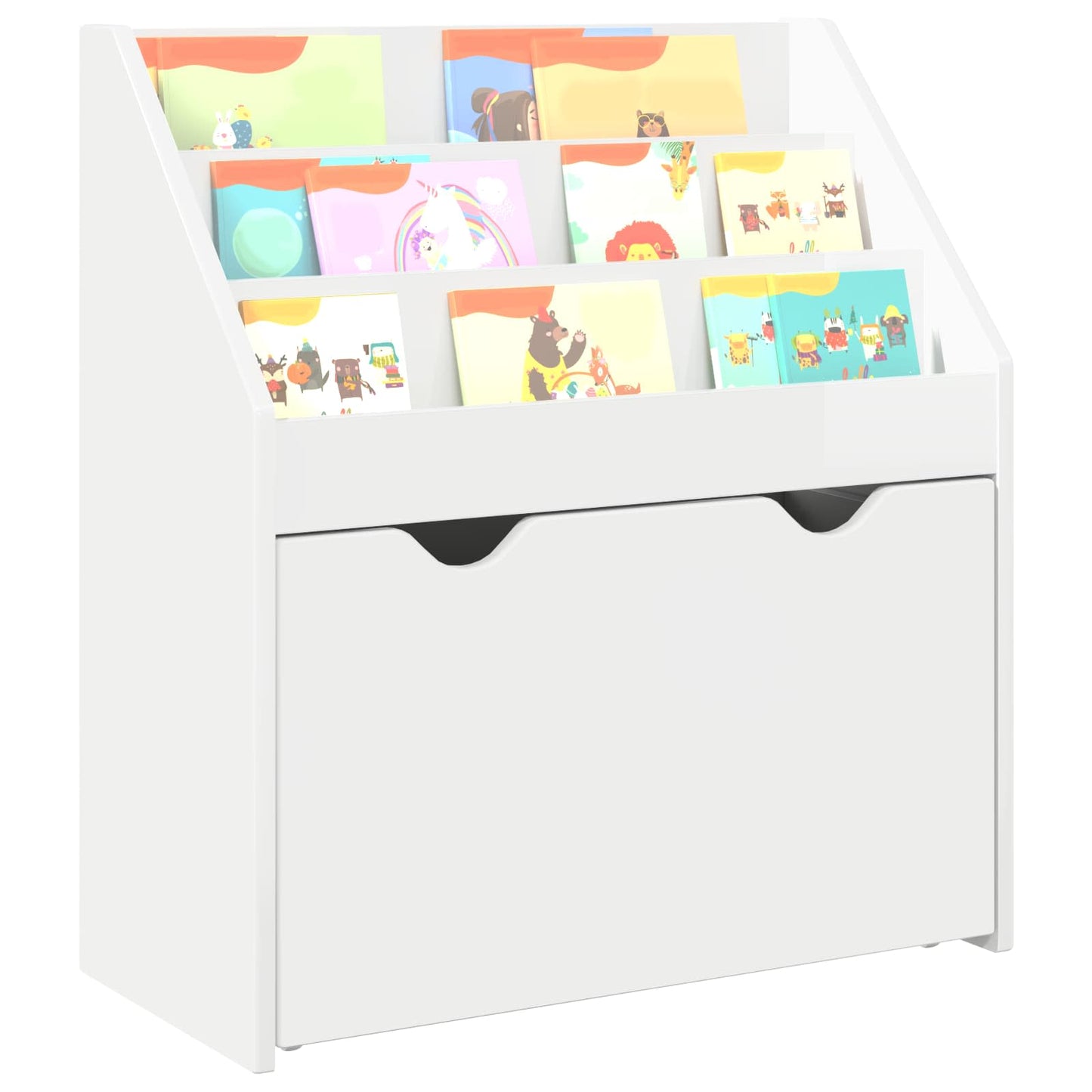 Kinderen Boekenkast met lade Hoogglans wit 60 x 29,5 x 69 cm is nu te koop bij PeponiXL, paradijselijk wonen!