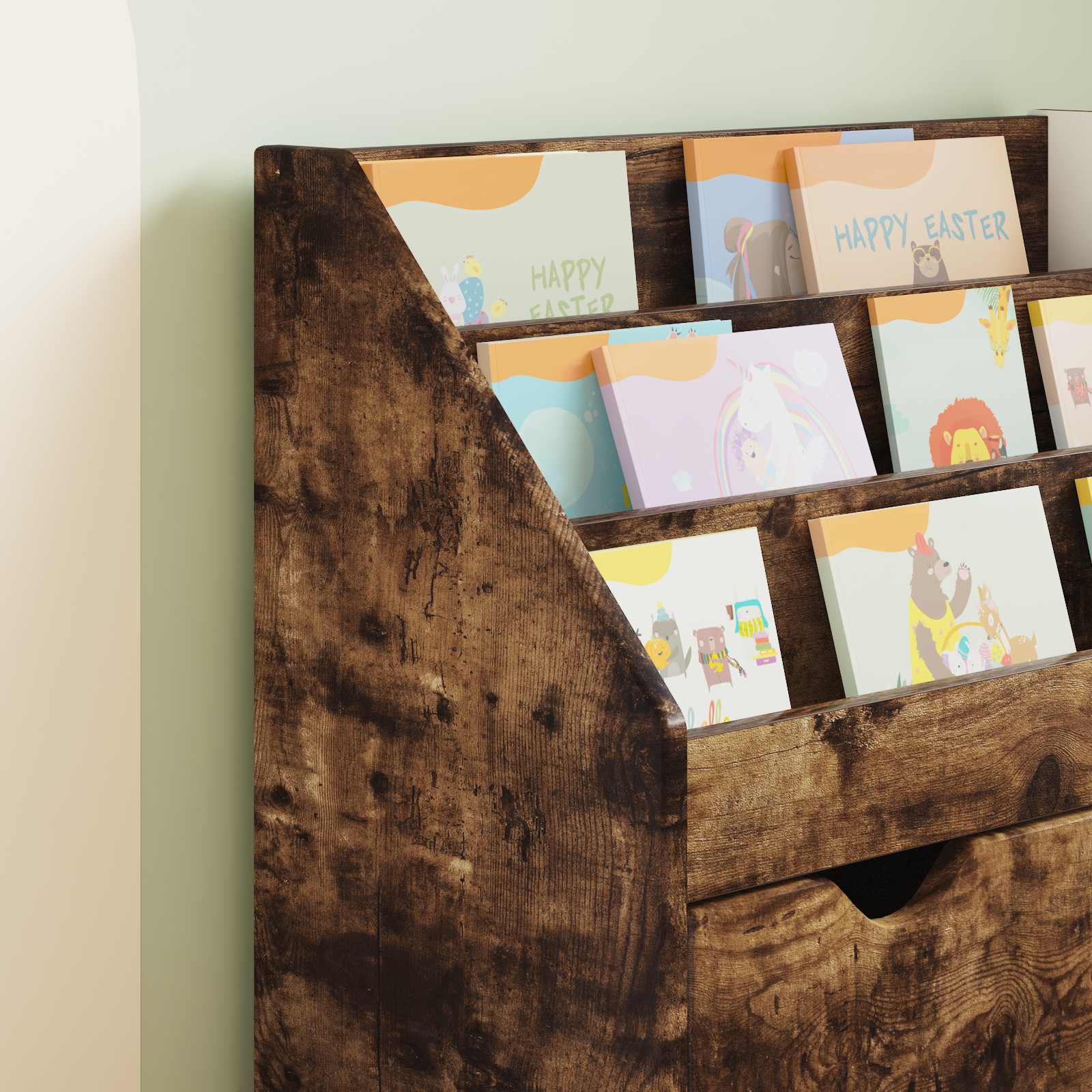 Kinderen Boekenkast met lade Gerookt eiken 60 x 29,5 x 69 cm is nu te koop bij PeponiXL, paradijselijk wonen!