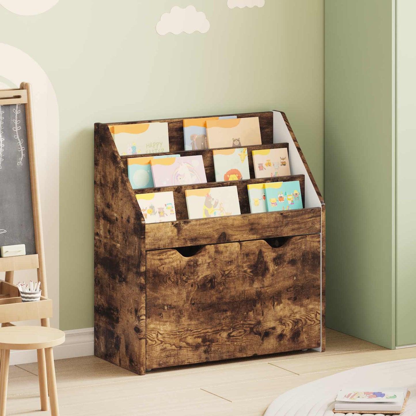 Kinderen Boekenkast met lade Gerookt eiken 60 x 29,5 x 69 cm is nu te koop bij PeponiXL, paradijselijk wonen!