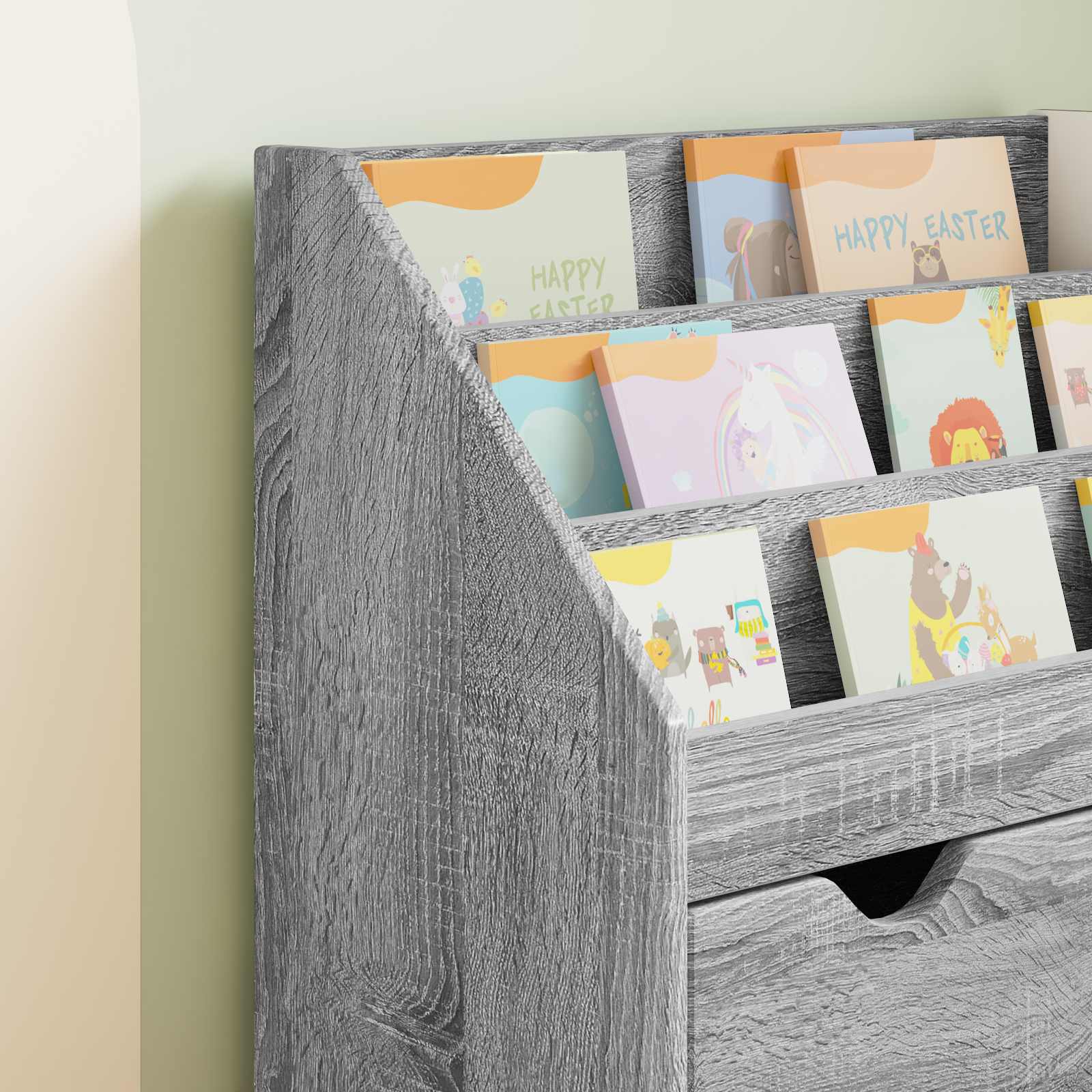 Kinderen Boekenkast Grijs Sonoma 60 x 29,5 x 69 cm Bewerkt hout is nu te koop bij PeponiXL, paradijselijk wonen!