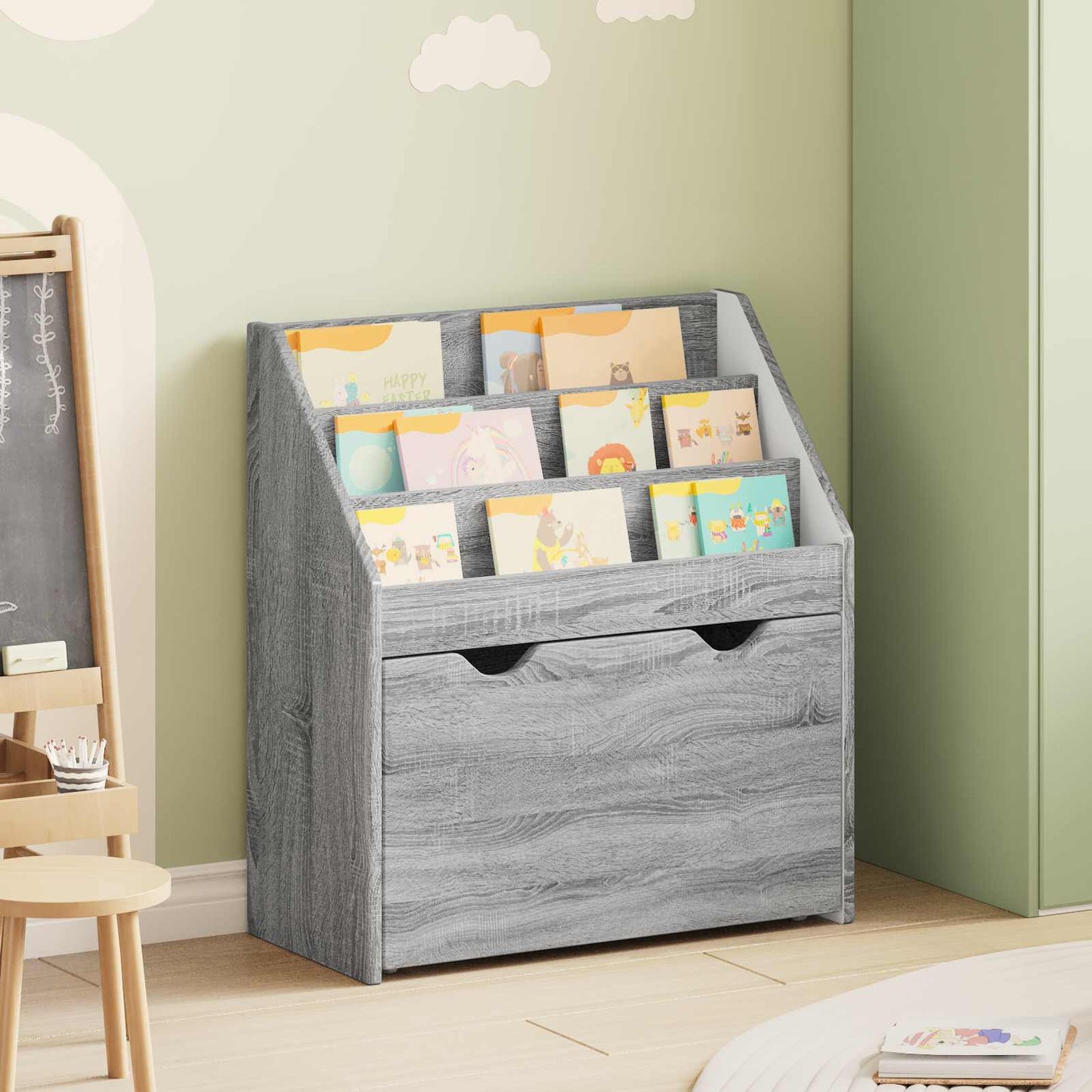 Kinderen Boekenkast Grijs Sonoma 60 x 29,5 x 69 cm Bewerkt hout is nu te koop bij PeponiXL, paradijselijk wonen!