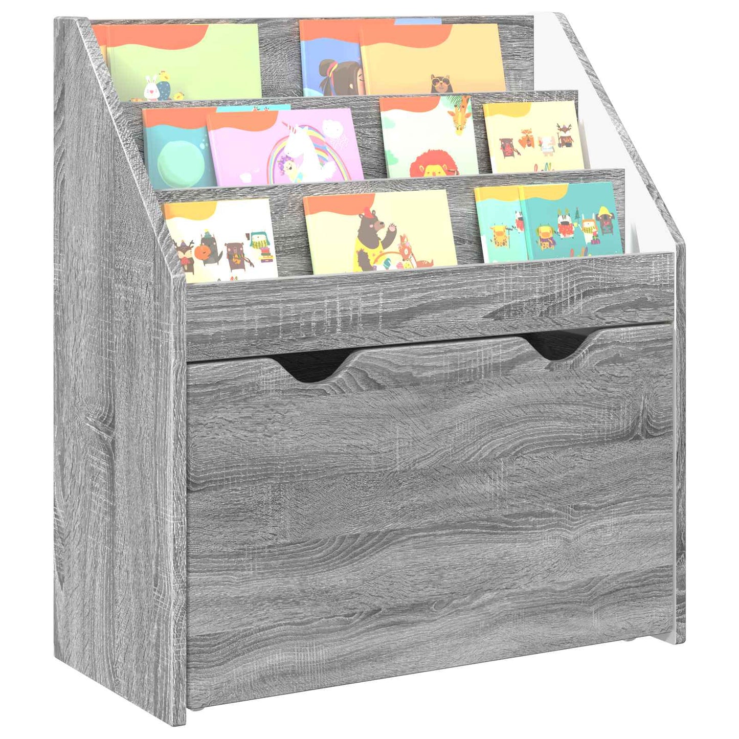 Kinderen Boekenkast Grijs Sonoma 60 x 29,5 x 69 cm Bewerkt hout is nu te koop bij PeponiXL, paradijselijk wonen!
