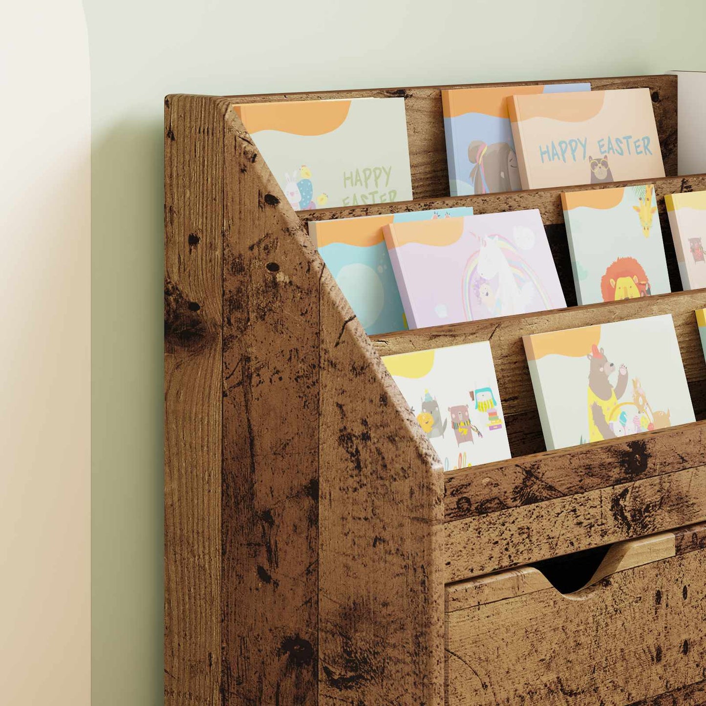 Kinderen Boekenkast Oudhout 60 x 29,5 x 69 cm Bewerkt hout is nu te koop bij PeponiXL, paradijselijk wonen!