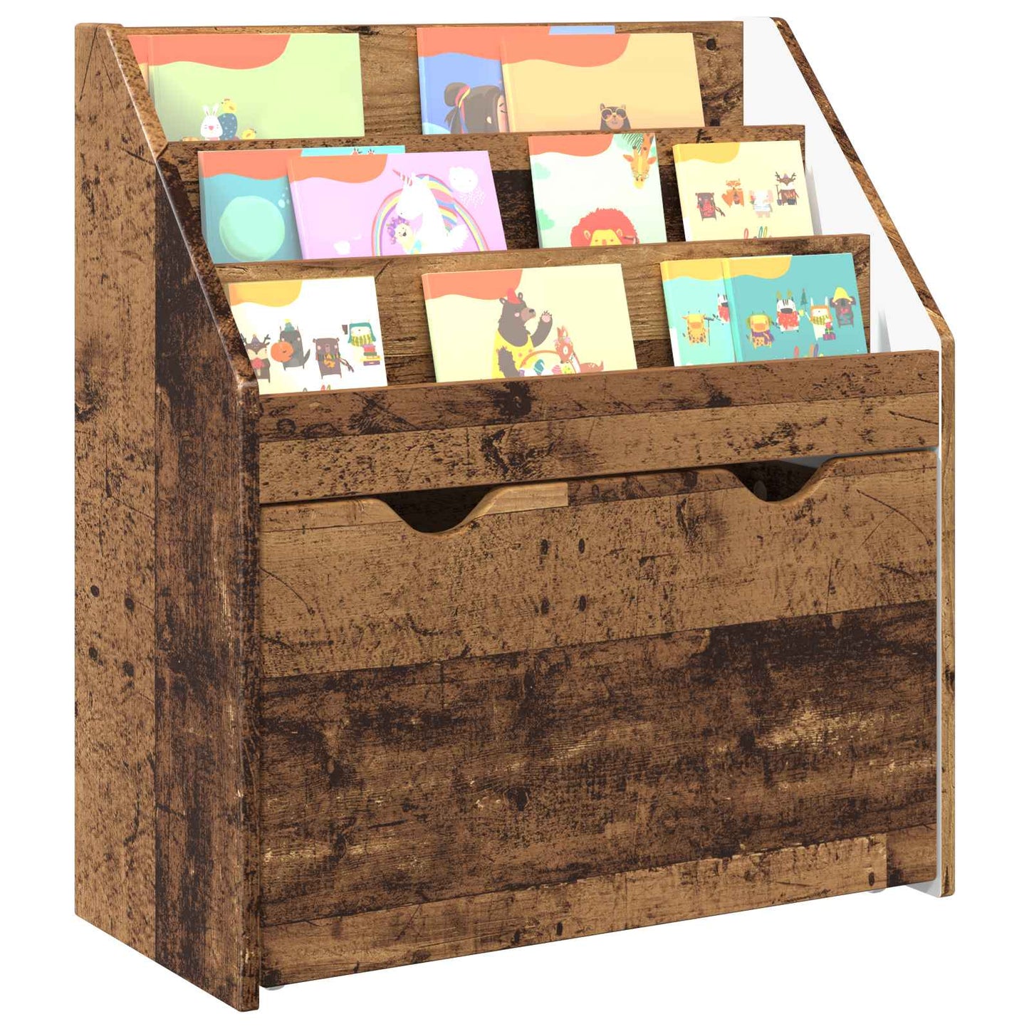 Kinderen Boekenkast Oudhout 60 x 29,5 x 69 cm Bewerkt hout is nu te koop bij PeponiXL, paradijselijk wonen!
