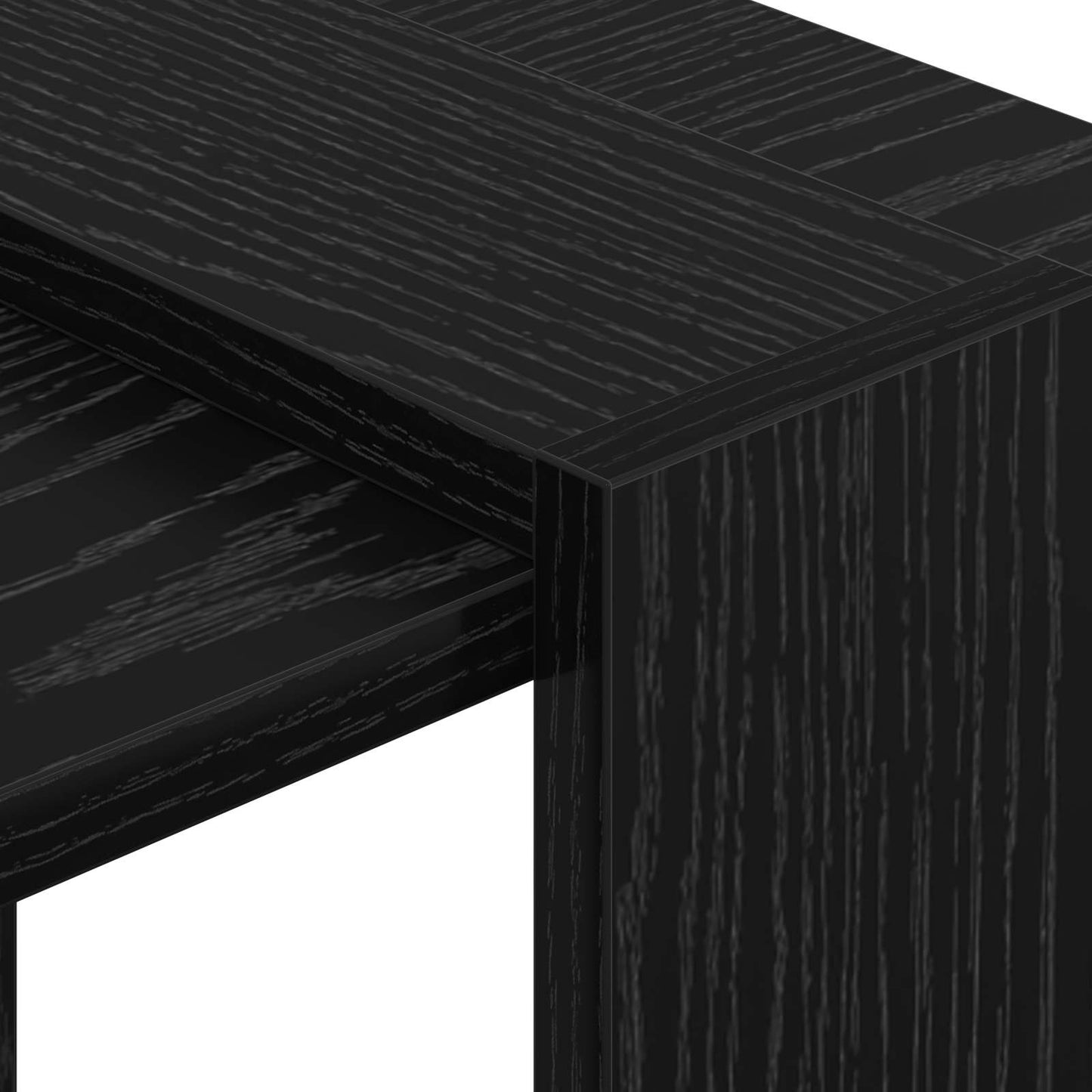 Boekenkast Zwart Eiken 52 x 25 x 71,5 cm Bewerkt hout is nu te koop bij PeponiXL, paradijselijk wonen!