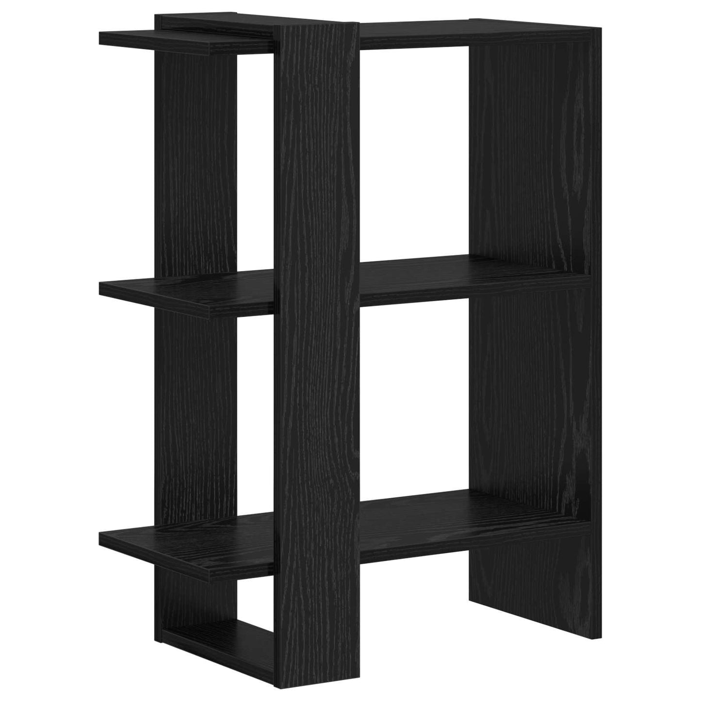 Boekenkast Zwart Eiken 52 x 25 x 71,5 cm Bewerkt hout is nu te koop bij PeponiXL, paradijselijk wonen!