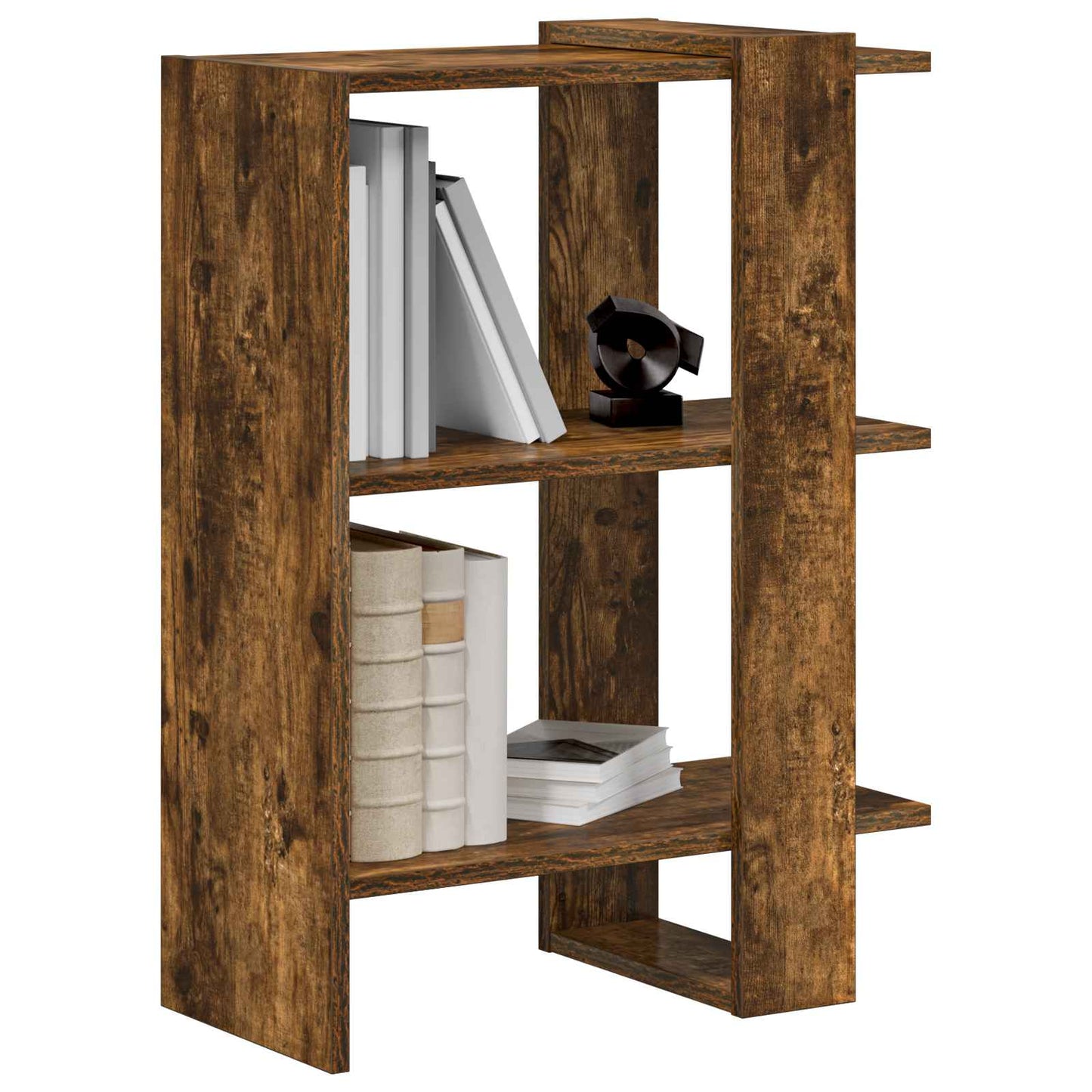 Boekenkast Gerookt eiken 52 x 25 x 71,5 cm Bewerkt hout is nu te koop bij PeponiXL, paradijselijk wonen!