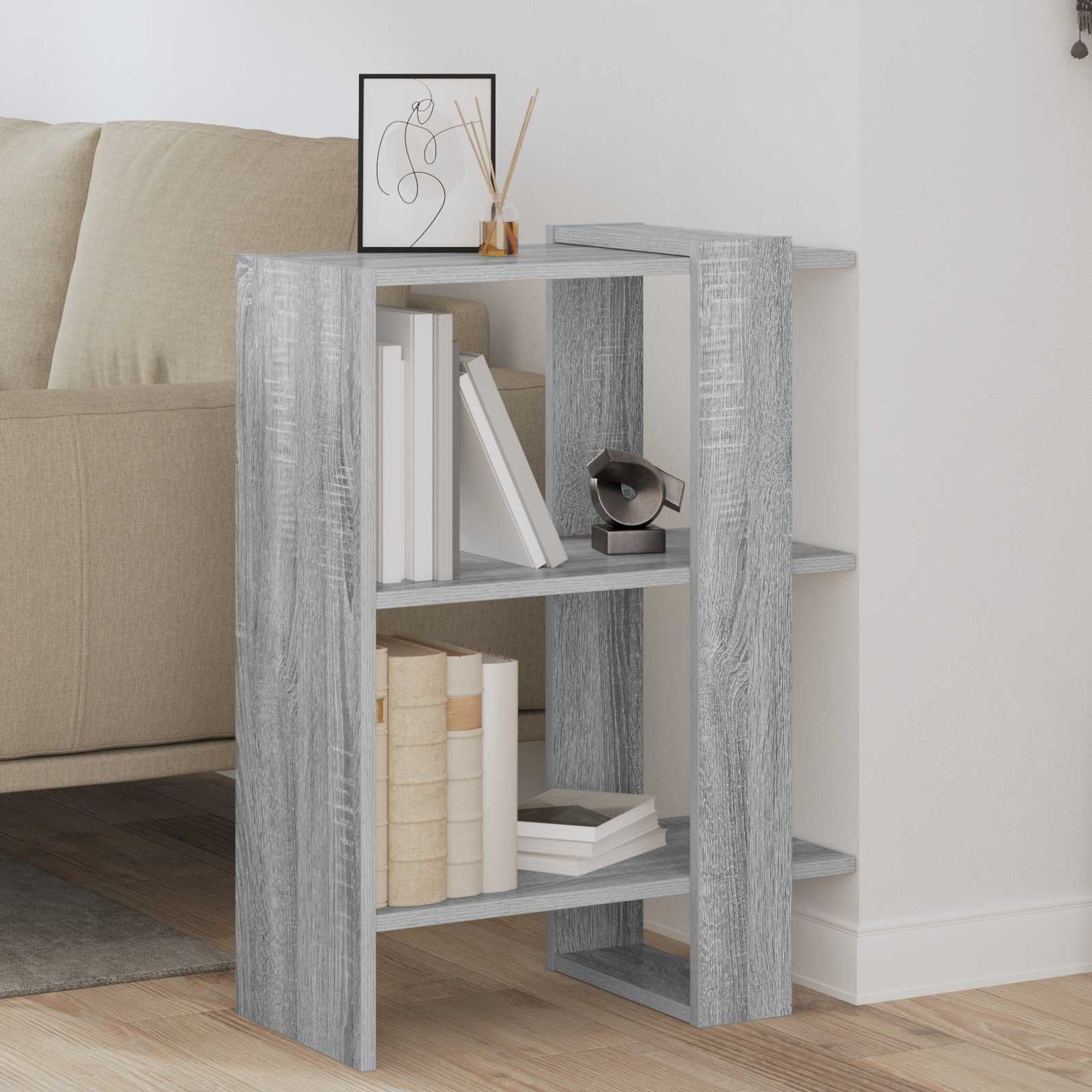 Boekenkast Grijs Sonoma 52 x 25 x 71,5 cm Bewerkt hout is nu te koop bij PeponiXL, paradijselijk wonen!