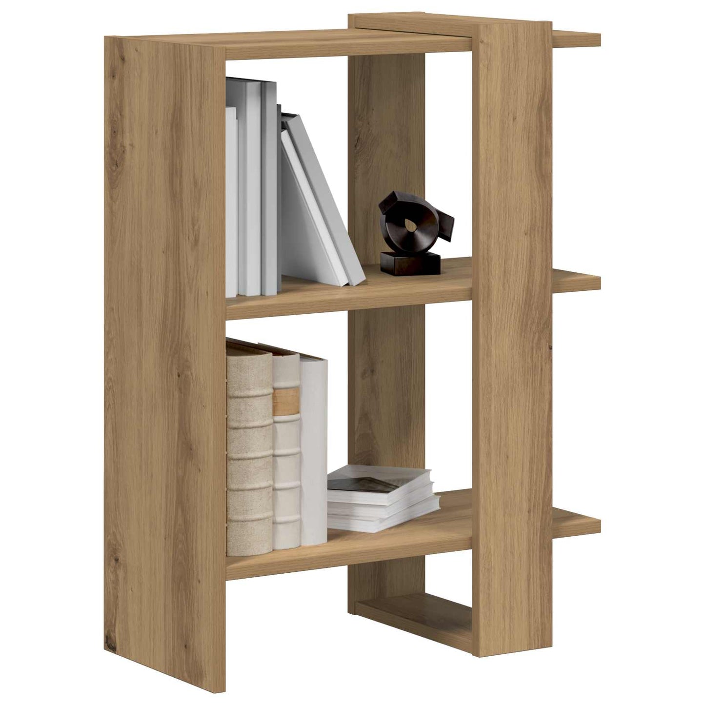Boekenkast Artisan Eiken 52 x 25 x 71,5 cm Bewerkt hout is nu te koop bij PeponiXL, paradijselijk wonen!