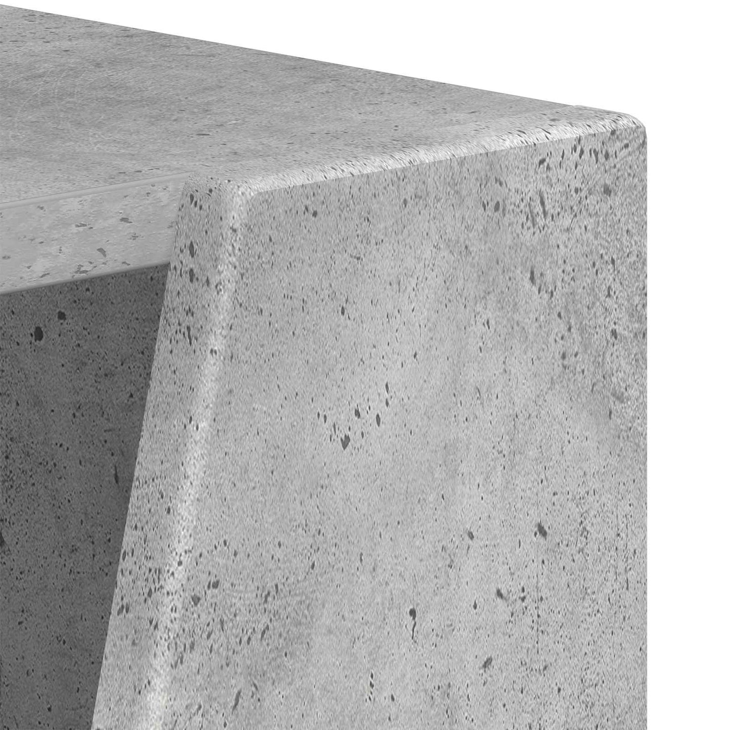 Zijplank Beton Grijs 33 x 32 x 100,5 cm Bewerkt hout is nu te koop bij PeponiXL, paradijselijk wonen!