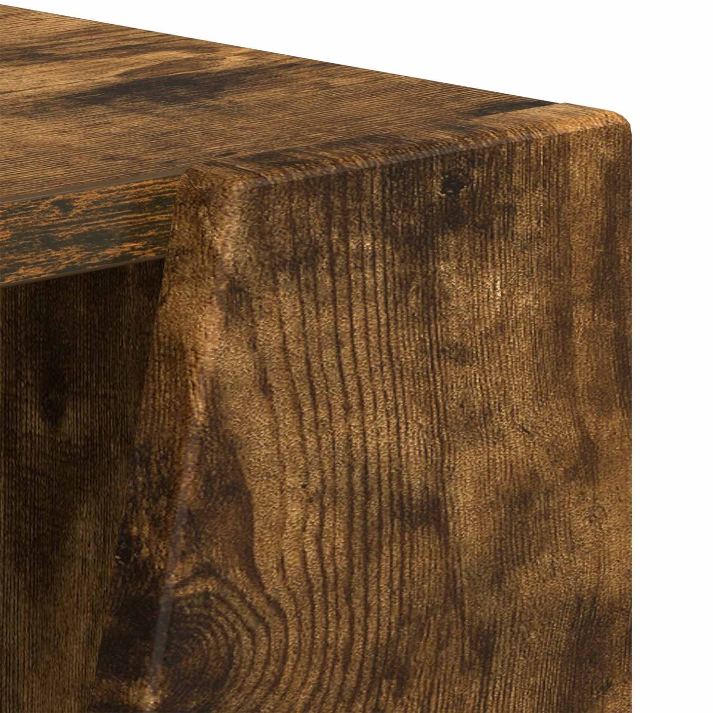 Zijplank Gerookt eiken 33 x 32 x 100,5 cm Bewerkt hout is nu te koop bij PeponiXL, paradijselijk wonen!