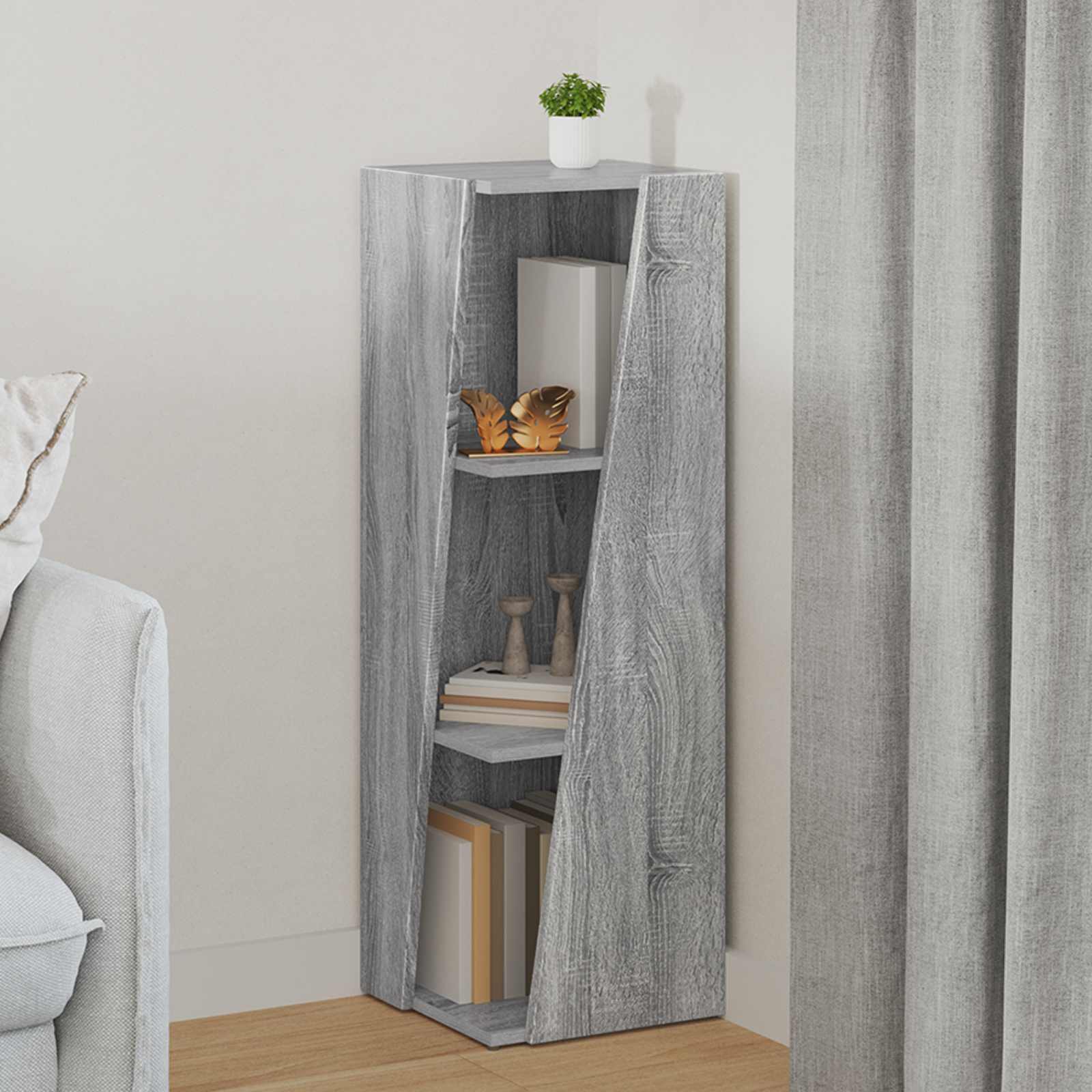 Zijplank Grijs Sonoma 33 x 32 x 100,5 cm Bewerkt hout is nu te koop bij PeponiXL, paradijselijk wonen!