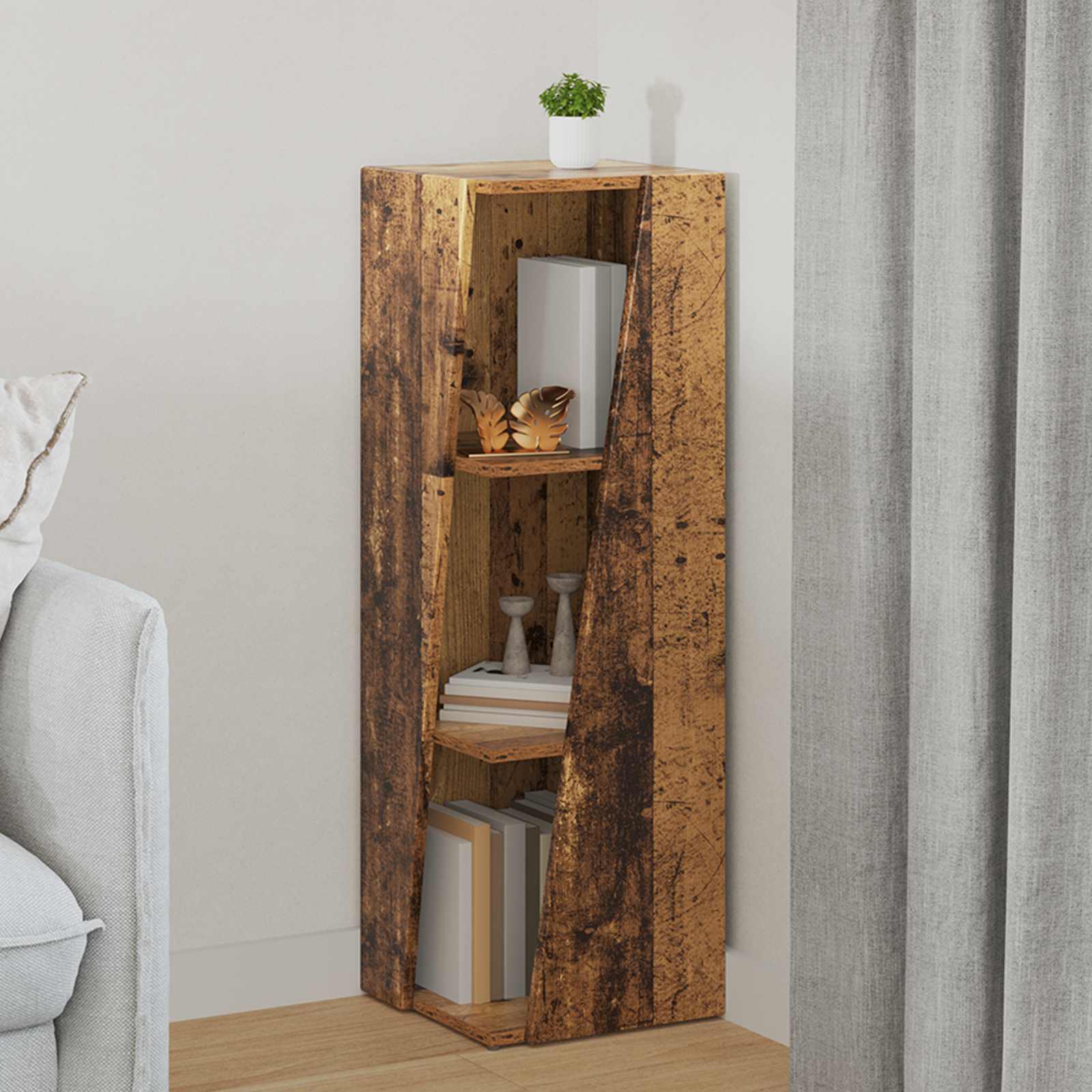 Zijplank Oudhout 33 x 32 x 100,5 cm Bewerkt hout is nu te koop bij PeponiXL, paradijselijk wonen!