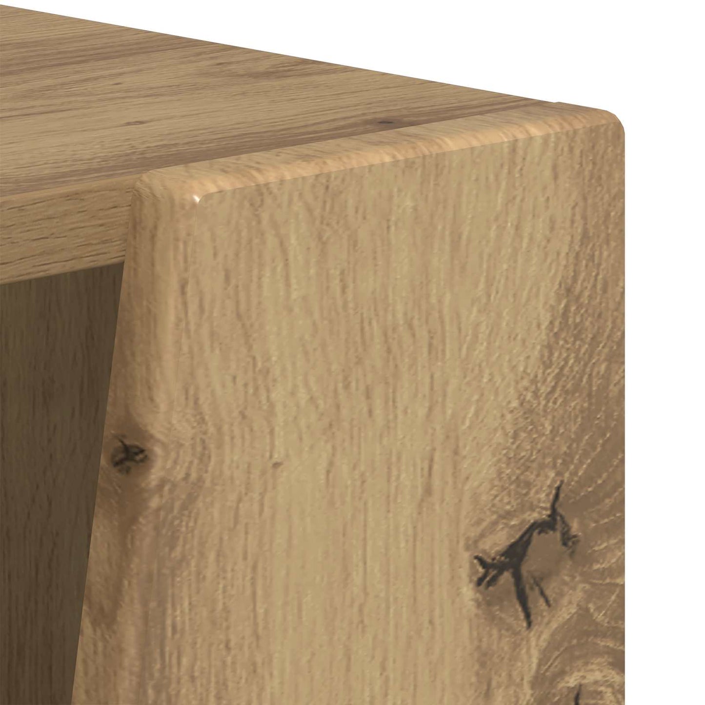 Zijplank Artisan Eiken 33 x 32 x 100,5 cm Bewerkt hout is nu te koop bij PeponiXL, paradijselijk wonen!