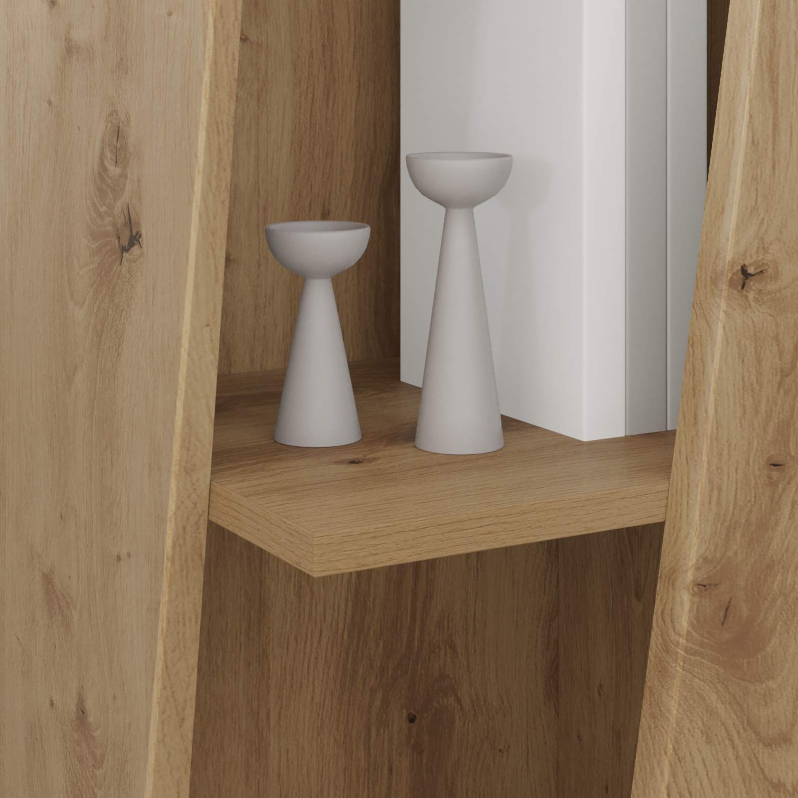 Zijplank Artisan Eiken 33 x 32 x 100,5 cm Bewerkt hout is nu te koop bij PeponiXL, paradijselijk wonen!