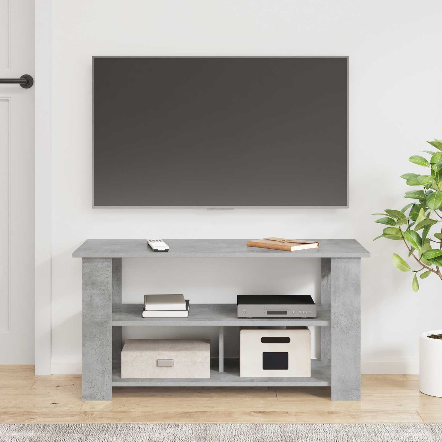 TV-standaard Beton Grijs 100 x 40 x 50 cm is nu te koop bij PeponiXL, paradijselijk wonen!