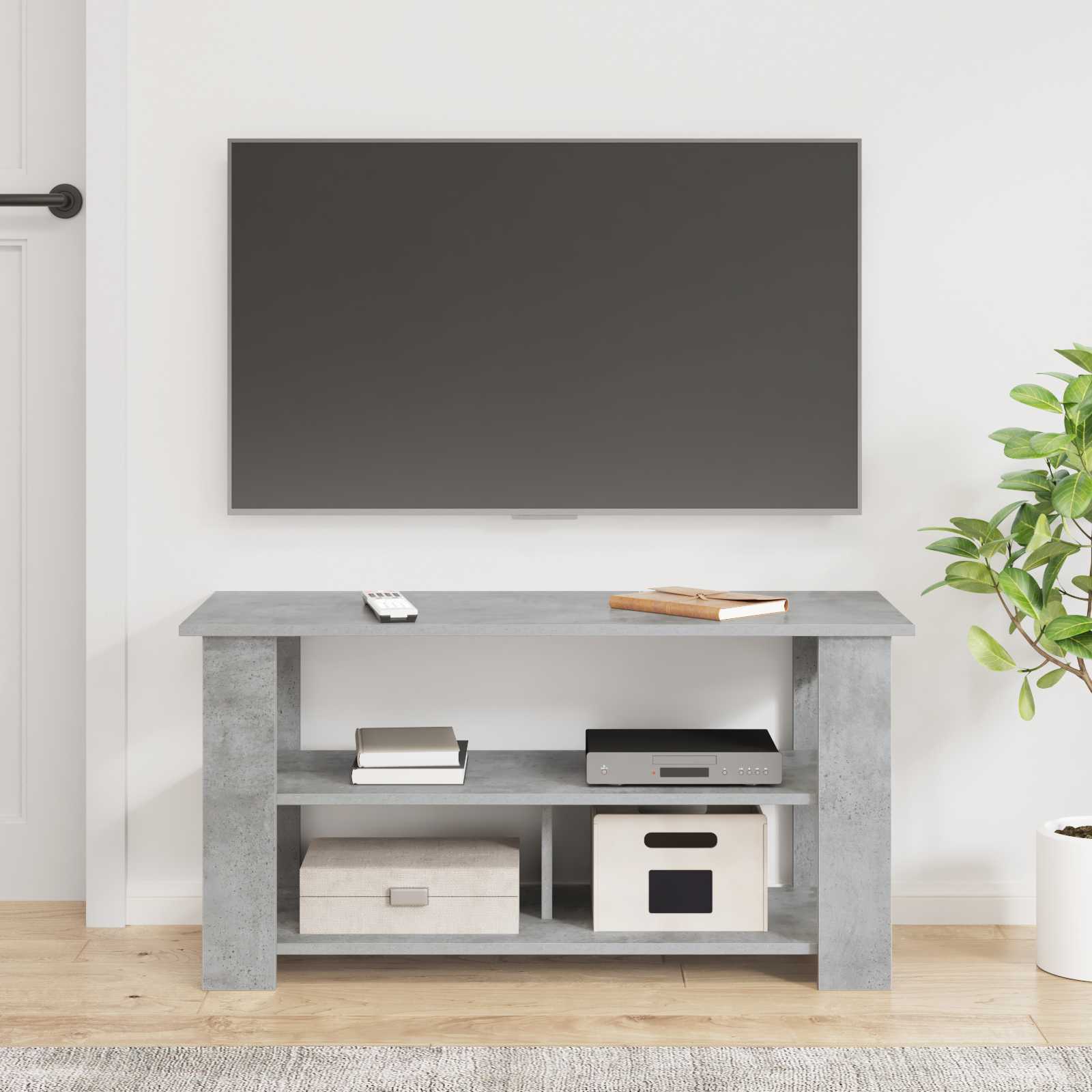 TV-standaard Beton Grijs 100 x 40 x 50 cm is nu te koop bij PeponiXL, paradijselijk wonen!
