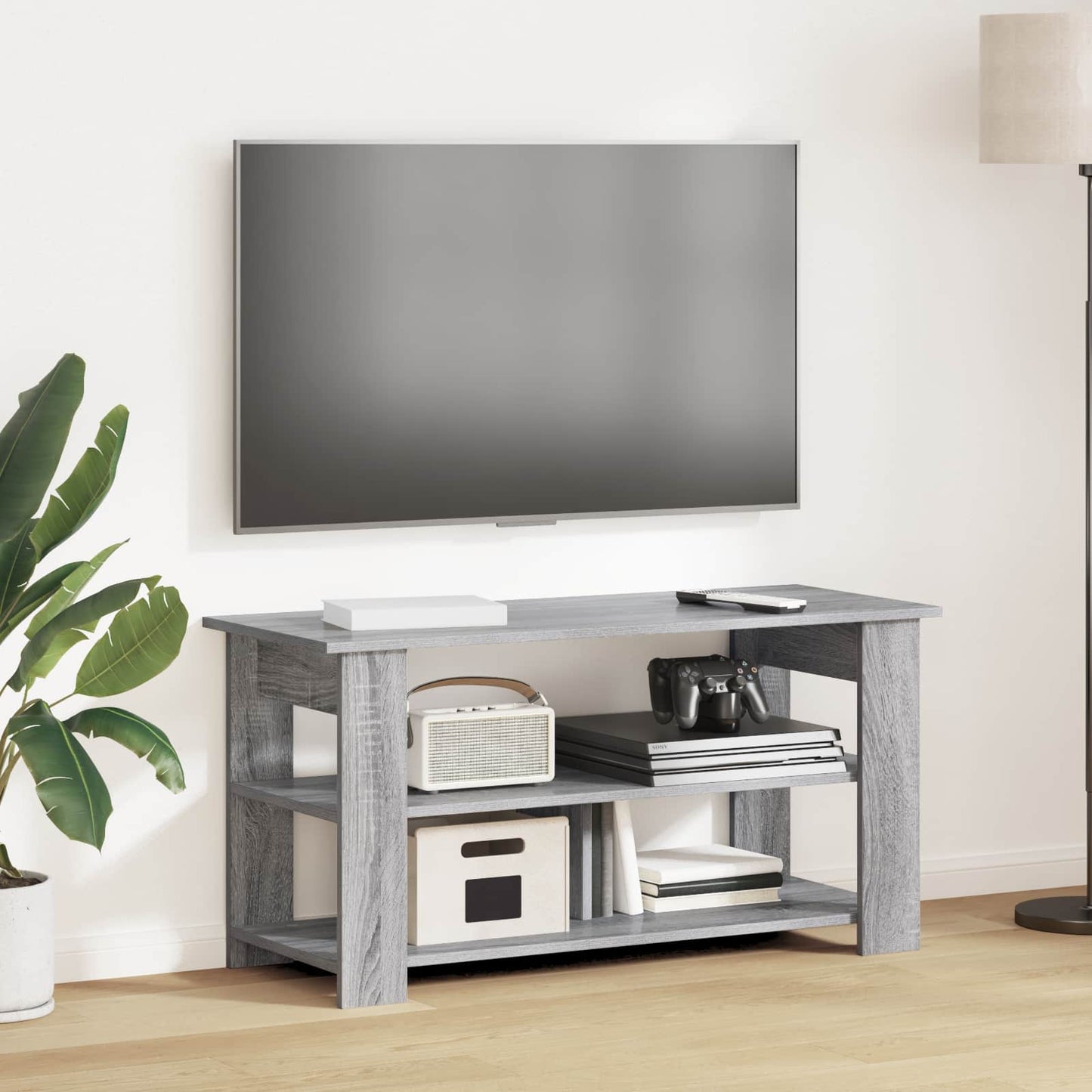 TV-standaard Grijs Sonoma 100 x 40 x 50 cm is nu te koop bij PeponiXL, paradijselijk wonen!