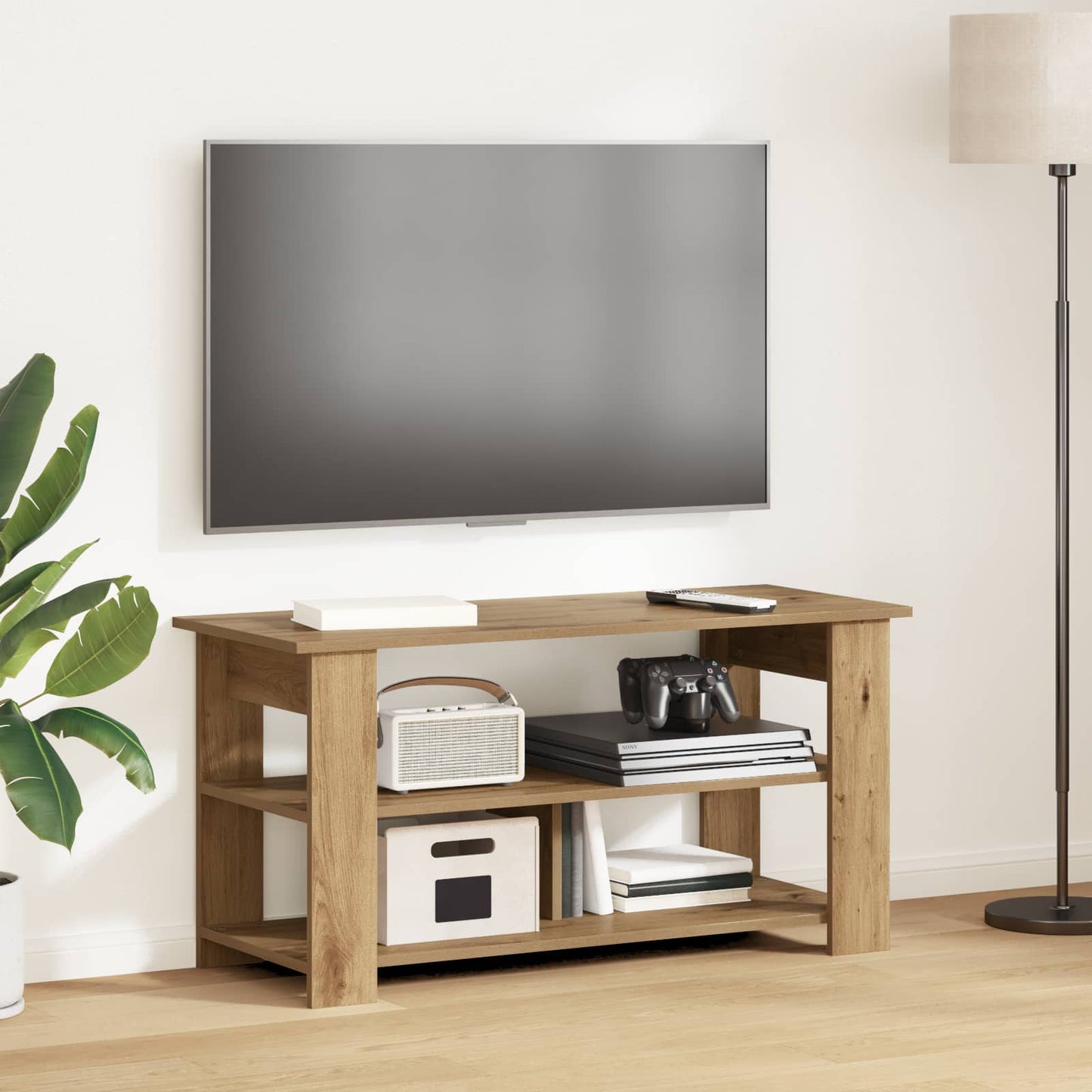 TV-standaard Artisan Eiken 100 x 40 x 50 cm is nu te koop bij PeponiXL, paradijselijk wonen!