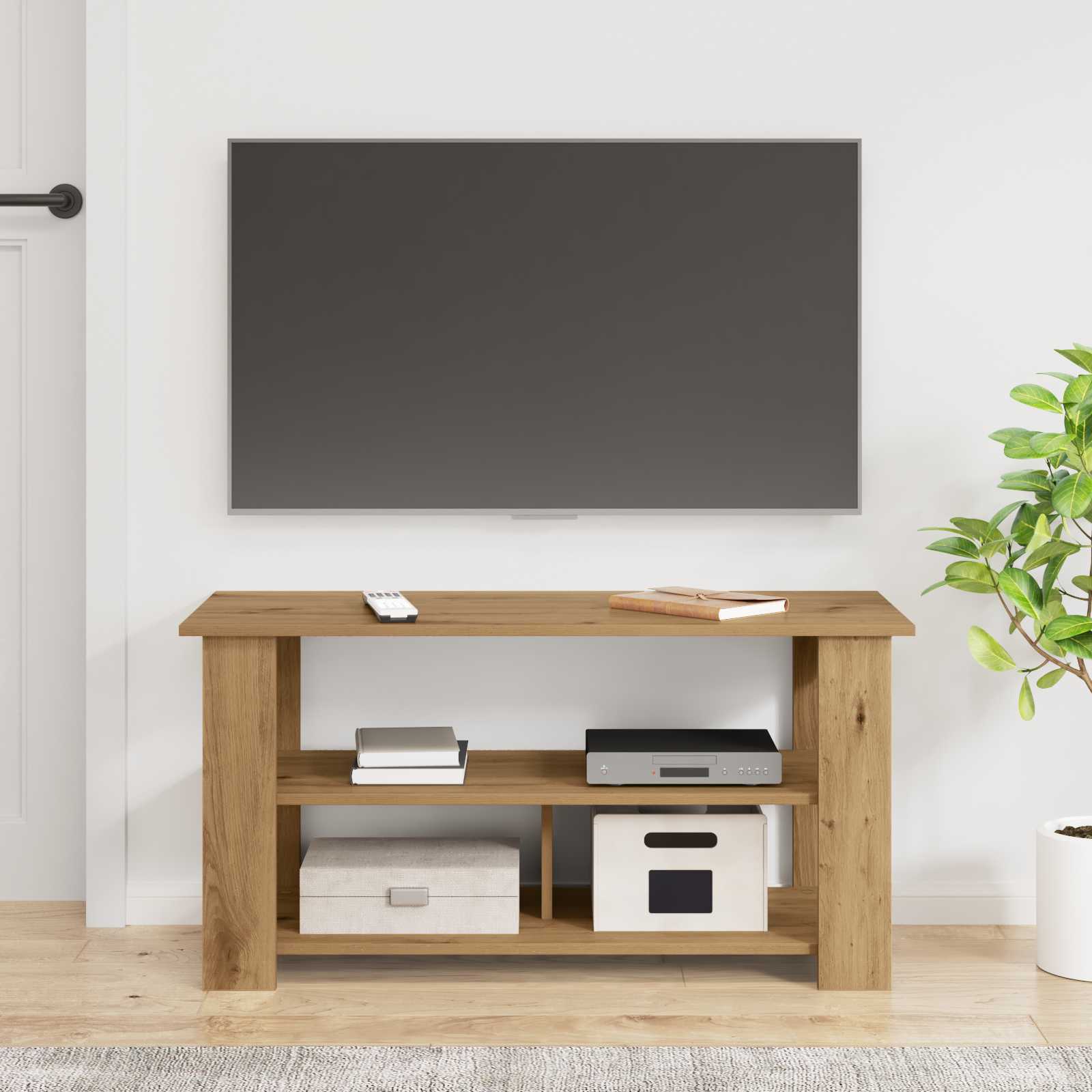 TV-standaard Artisan Eiken 100 x 40 x 50 cm is nu te koop bij PeponiXL, paradijselijk wonen!