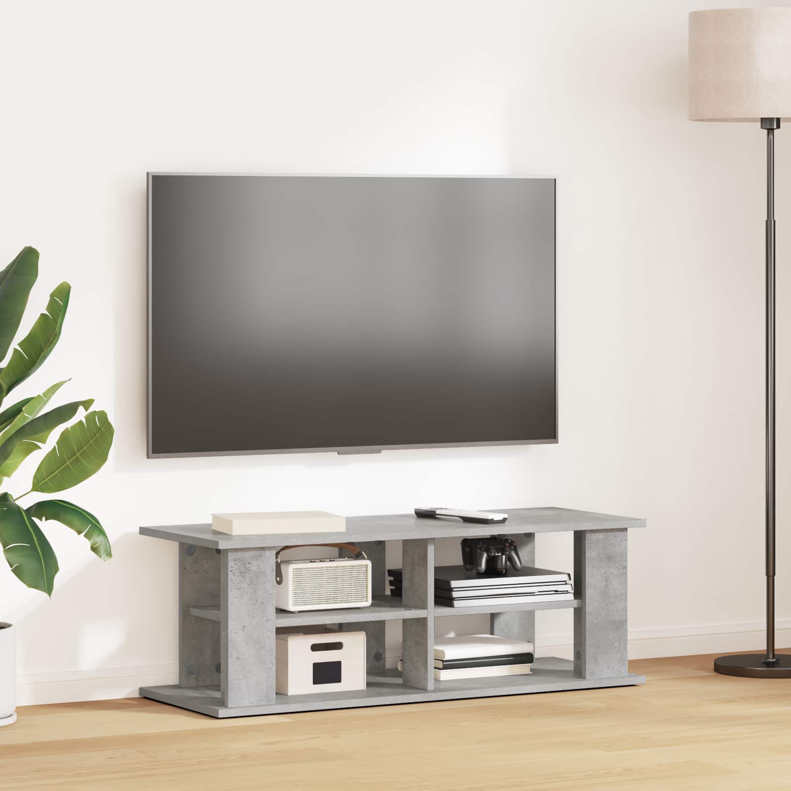 TV-standaard Beton Grijs 96 x 35 x 33,5 cm is nu te koop bij PeponiXL, paradijselijk wonen!
