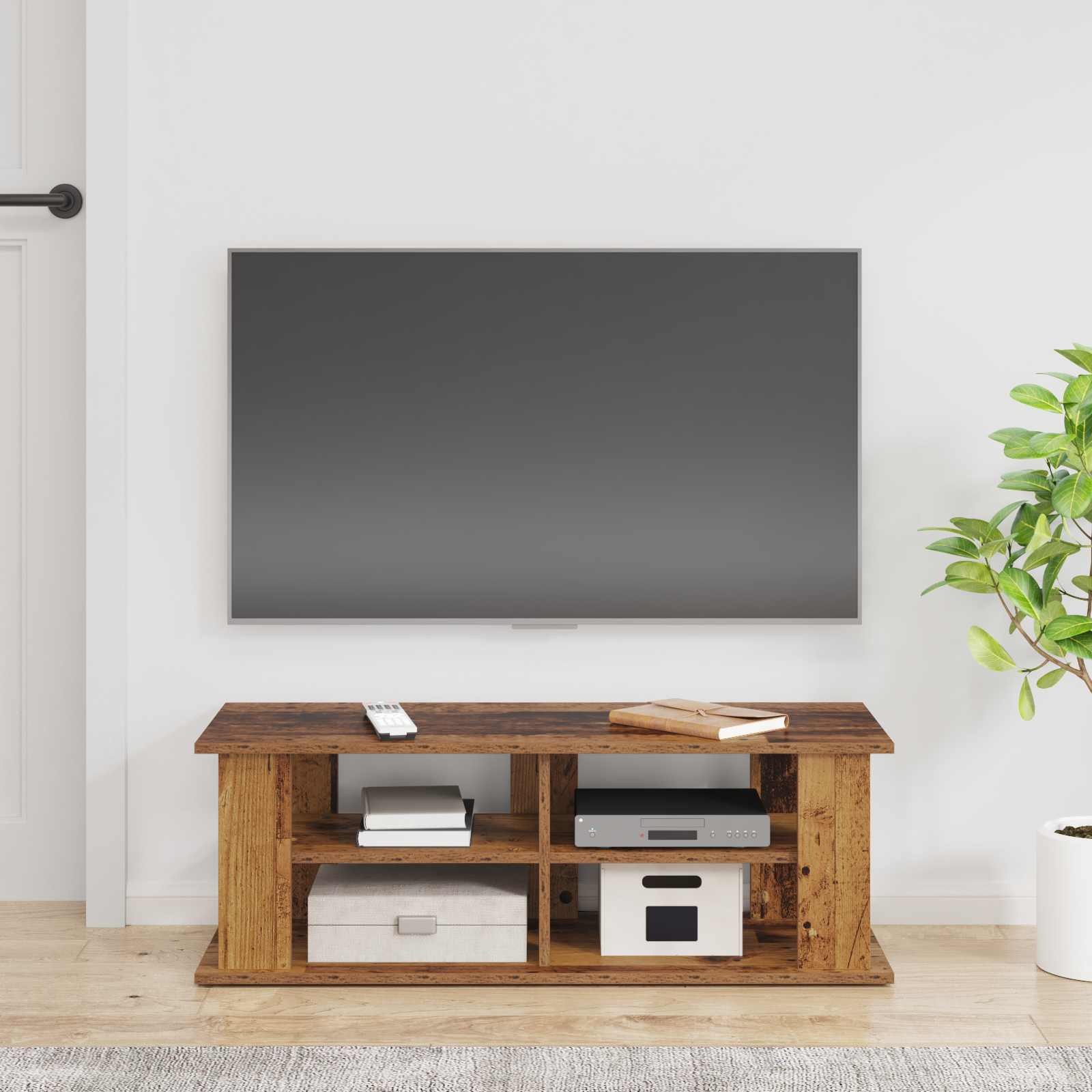 TV-standaard Oudhout 96 x 35 x 33,5 cm is nu te koop bij PeponiXL, paradijselijk wonen!