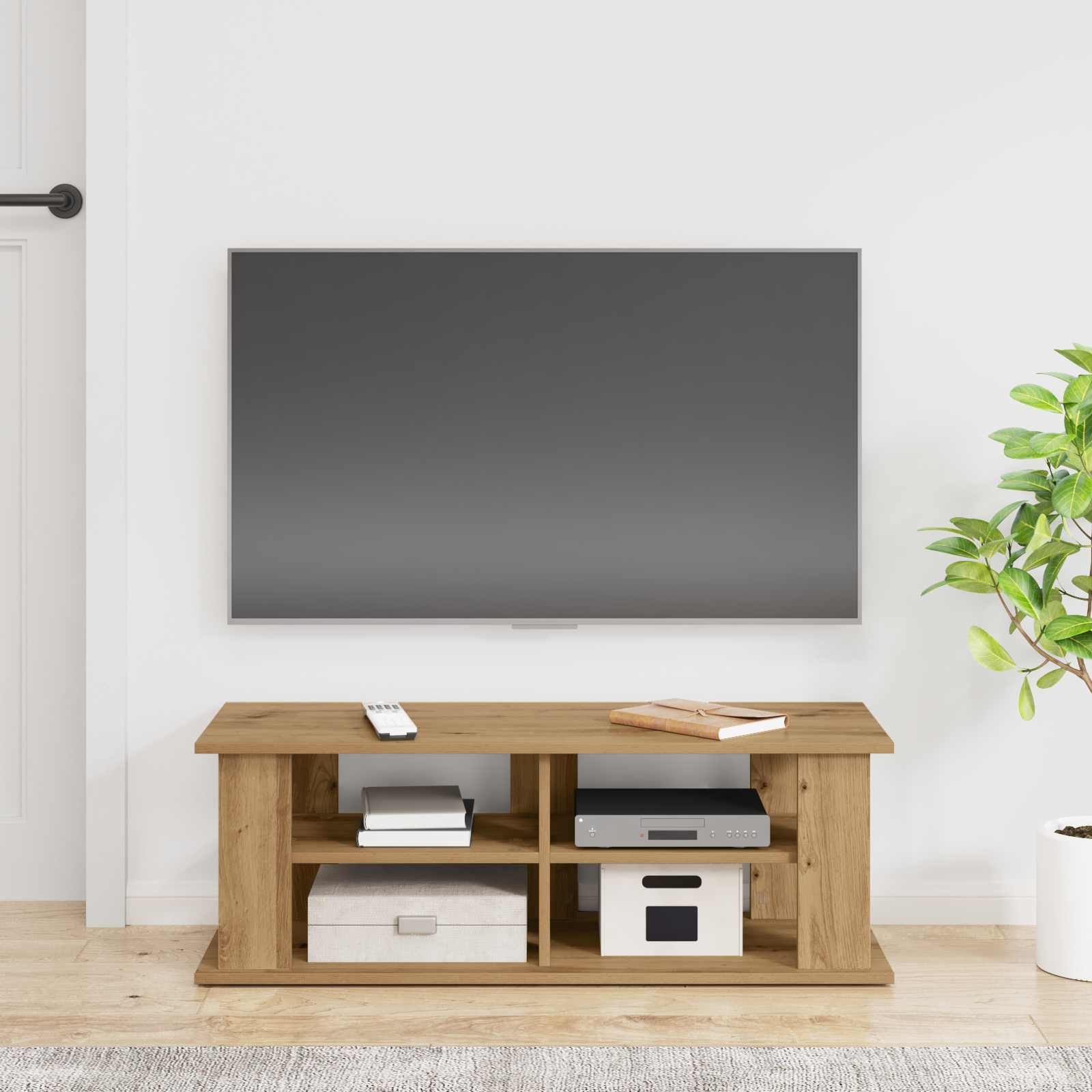 TV-standaard Artisan Eiken 96 x 35 x 33,5 cm is nu te koop bij PeponiXL, paradijselijk wonen!