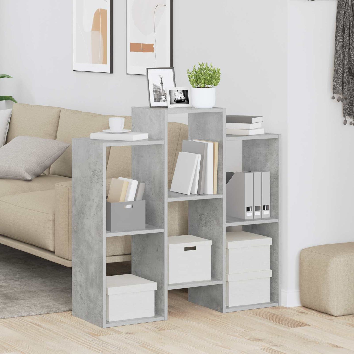 Dressoir Beton Grijs 90 x 30 x 90 cm is nu te koop bij PeponiXL, paradijselijk wonen!