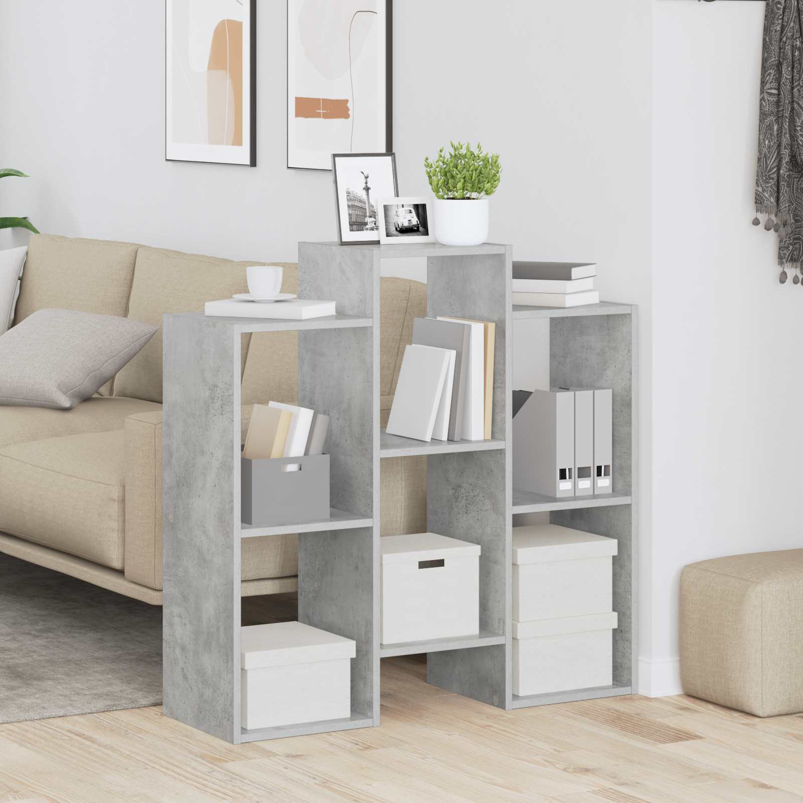 Dressoir Beton Grijs 90 x 30 x 90 cm is nu te koop bij PeponiXL, paradijselijk wonen!