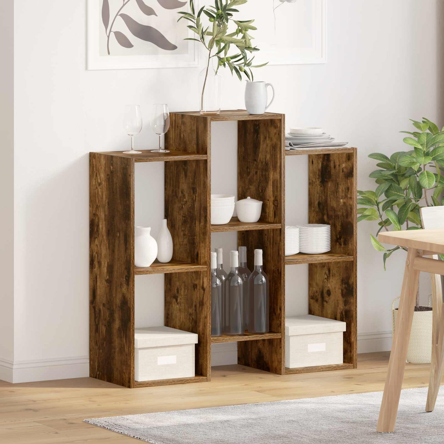 Dressoir Gerookt eiken 90 x 30 x 90 cm is nu te koop bij PeponiXL, paradijselijk wonen!