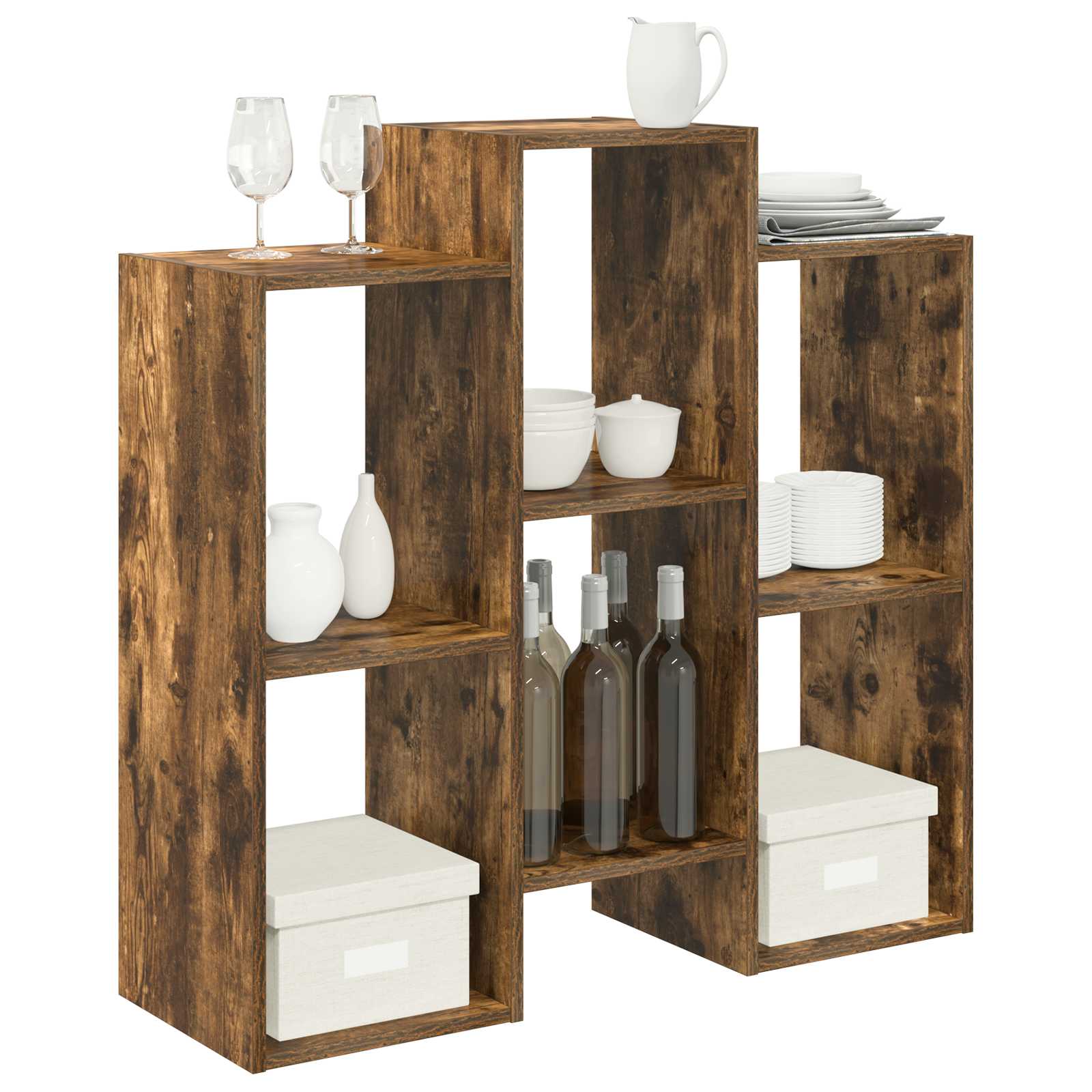 Dressoir Gerookt eiken 90 x 30 x 90 cm is nu te koop bij PeponiXL, paradijselijk wonen!