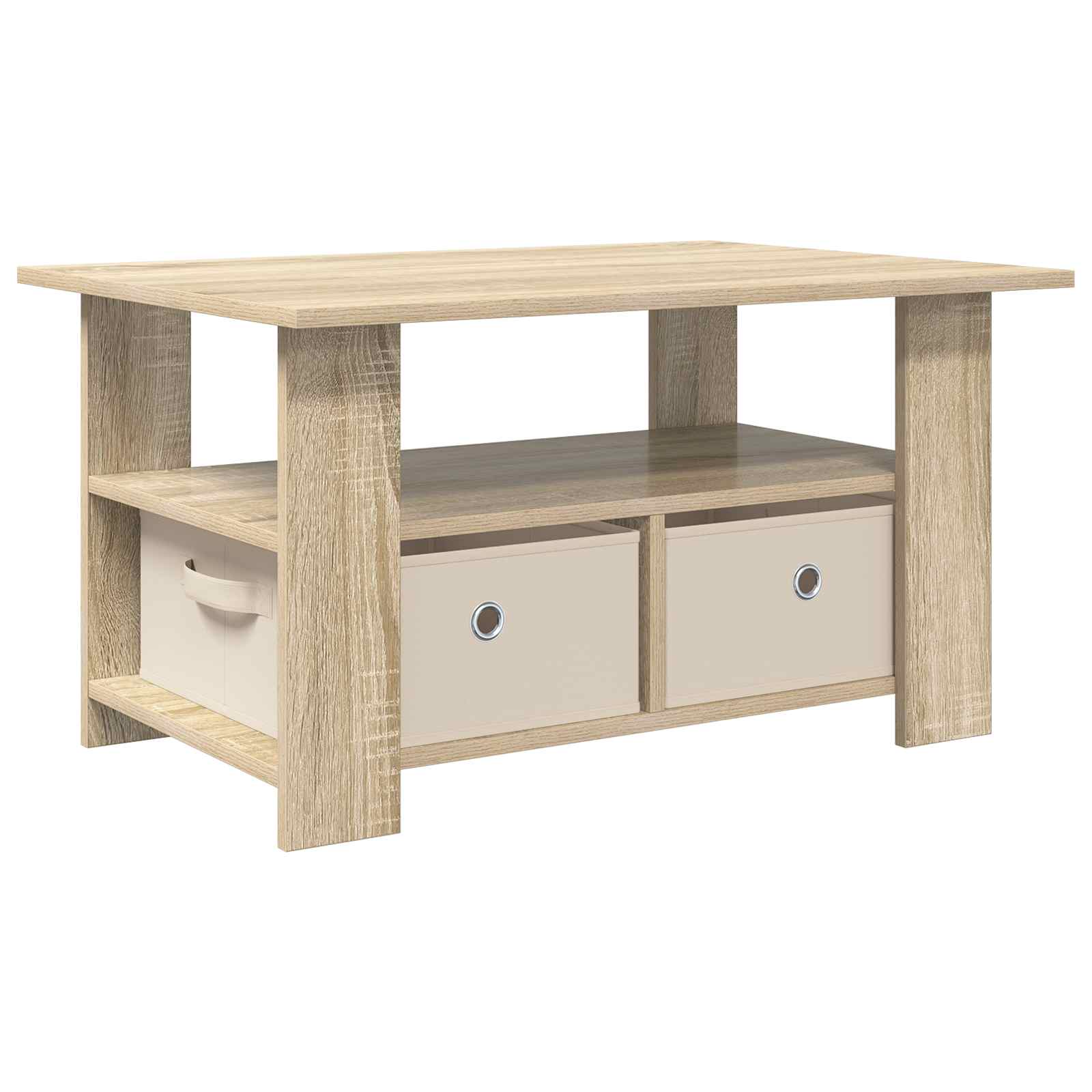 Salontafel met lade Sonoma Eiken 77 x 55 x 42 cm Bewerkt hout is nu te koop bij PeponiXL, paradijselijk wonen!