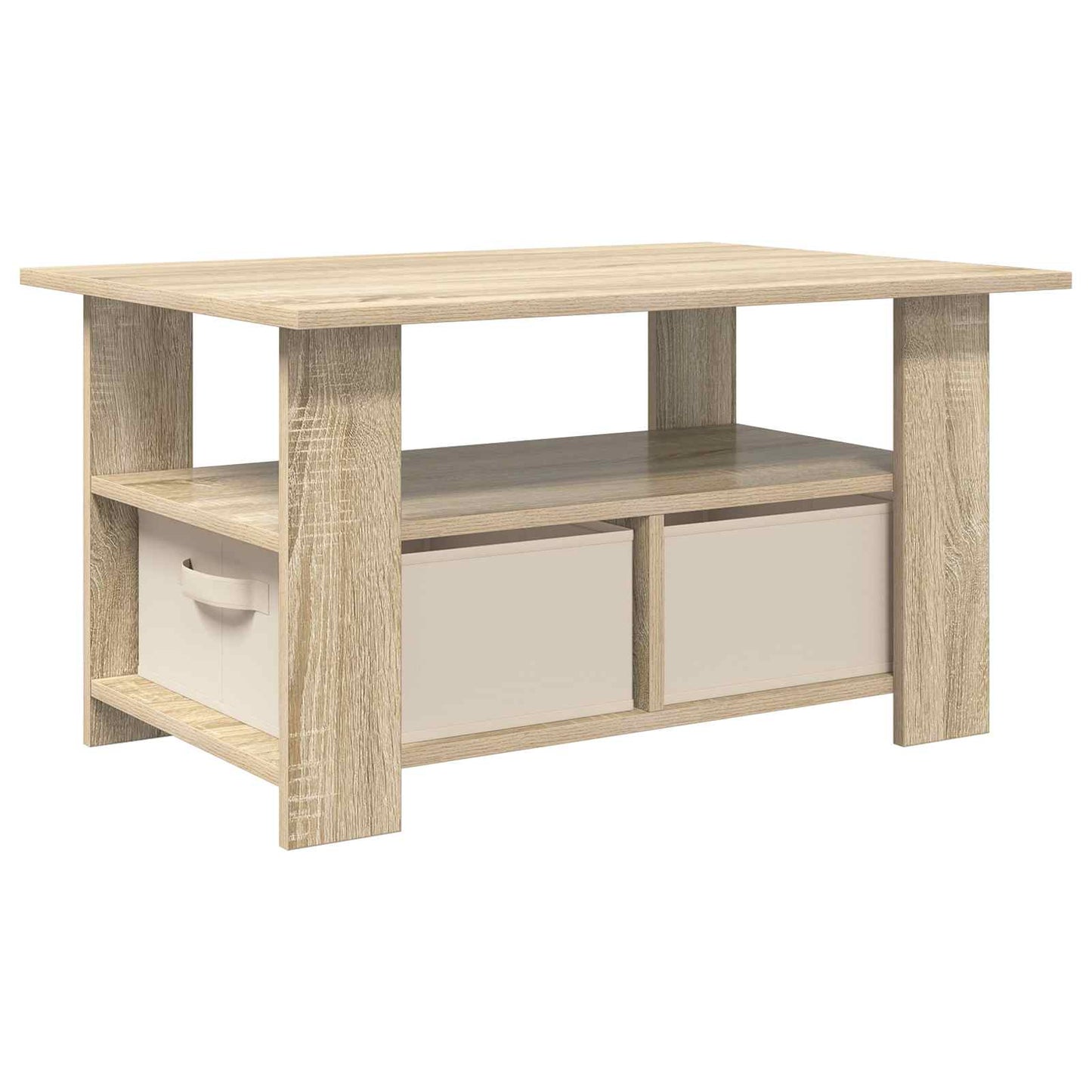 Salontafel met lade Sonoma Eiken 77 x 55 x 42 cm Bewerkt hout is nu te koop bij PeponiXL, paradijselijk wonen!